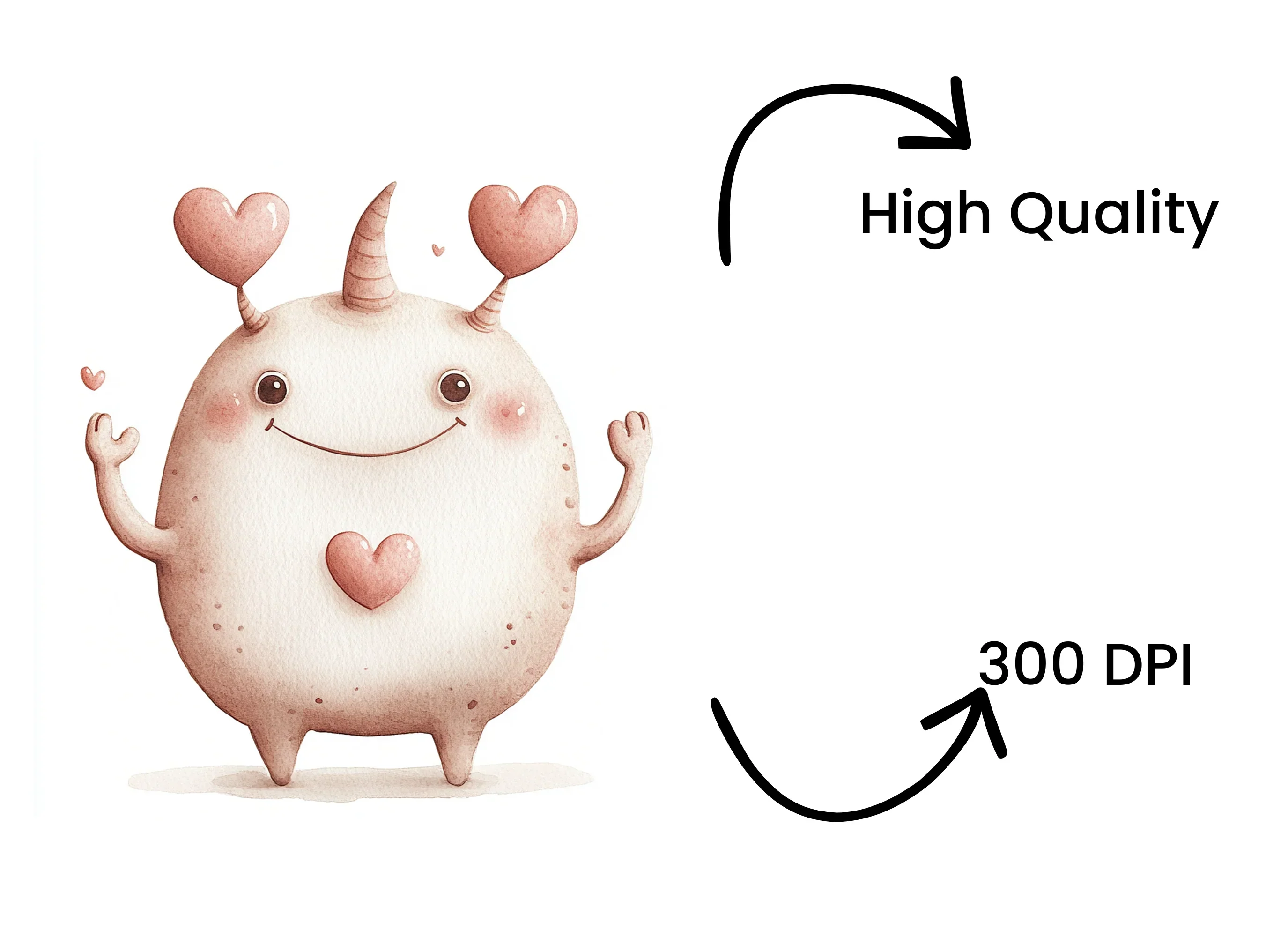 Cute Love Monster Clipart Bundle - Image 4