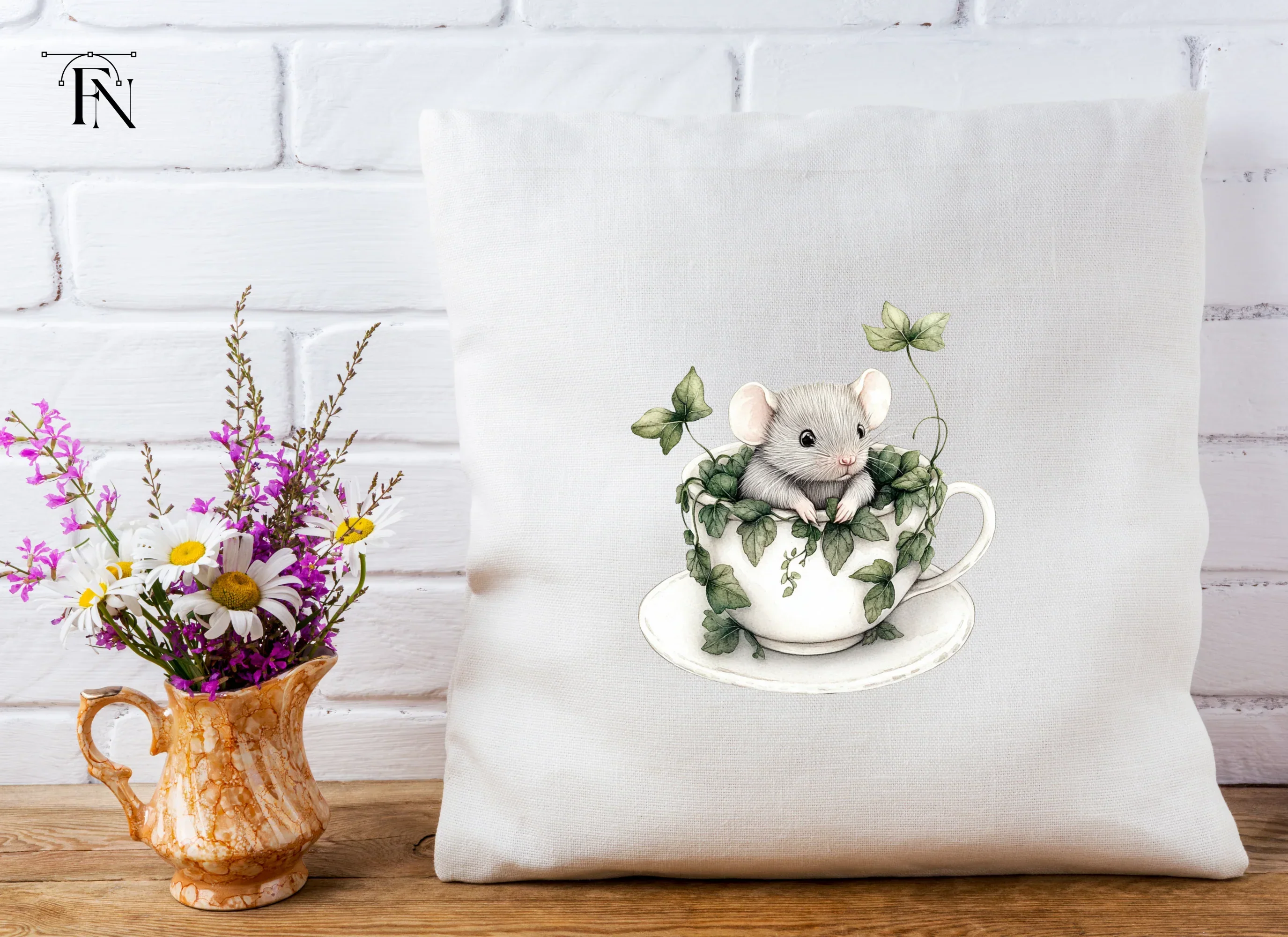 Cute Mice in Teacups Clipart Bundle - Image 4