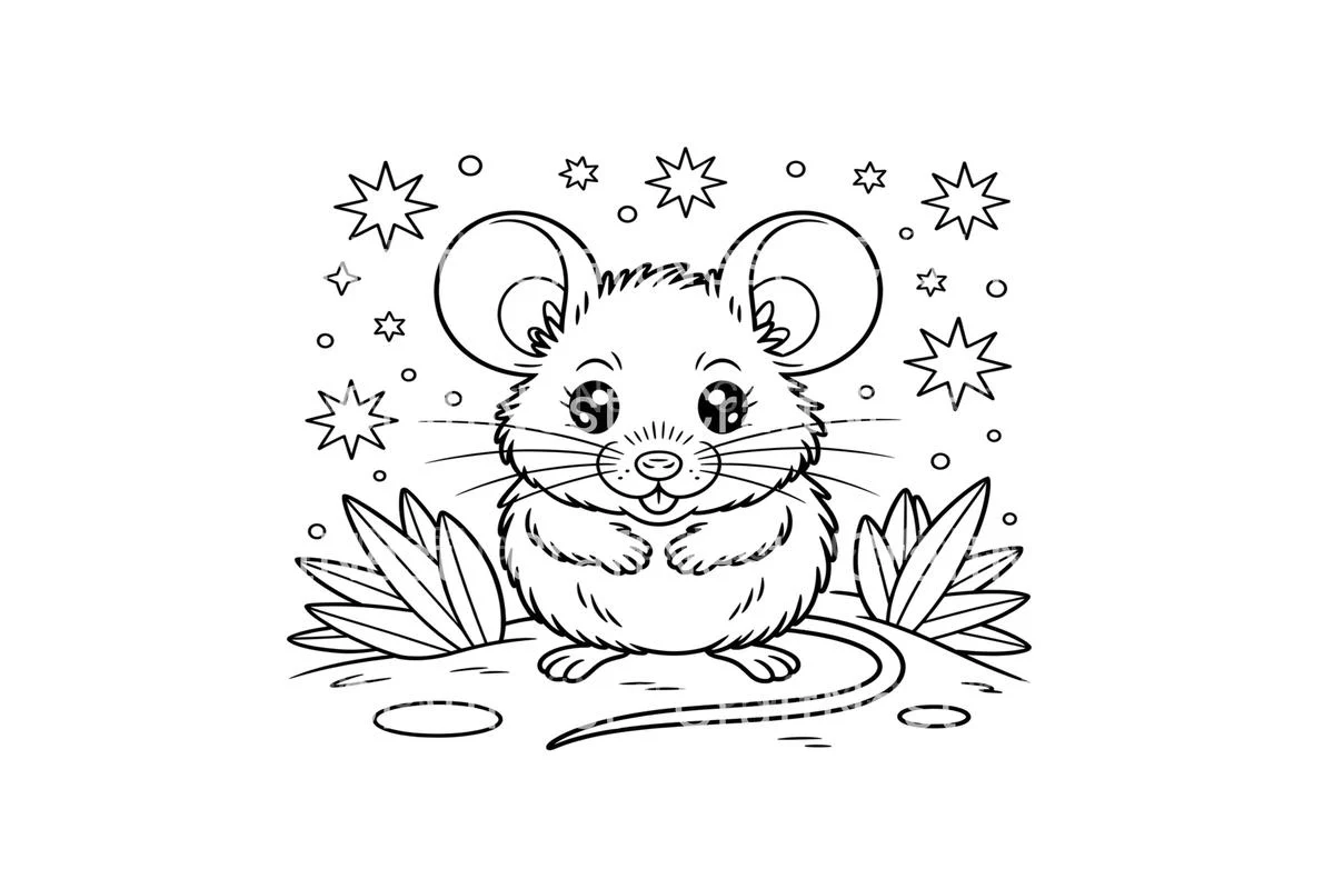 Cute Mice Winter Coloring Books - Image 4