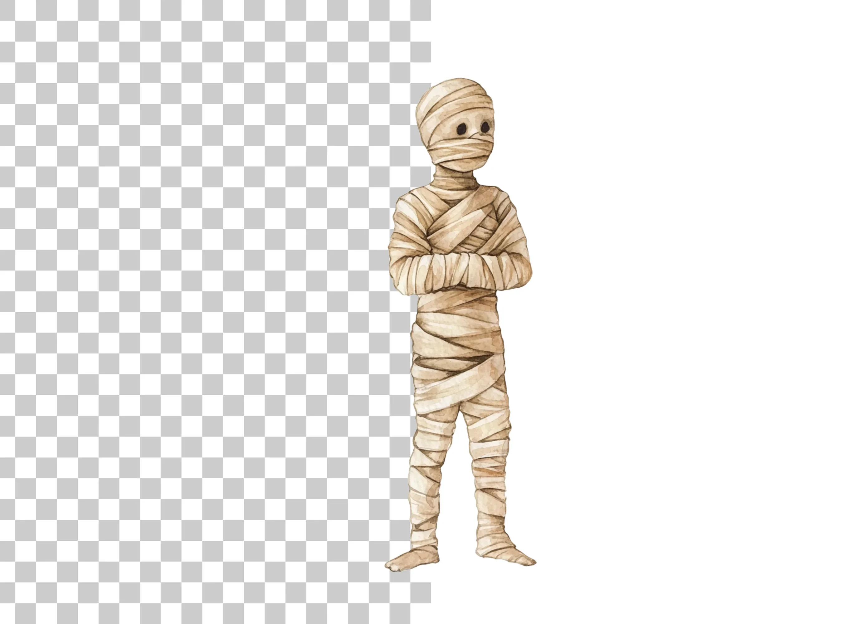 Cute Mummy Halloween Clipart Bundle - Image 2