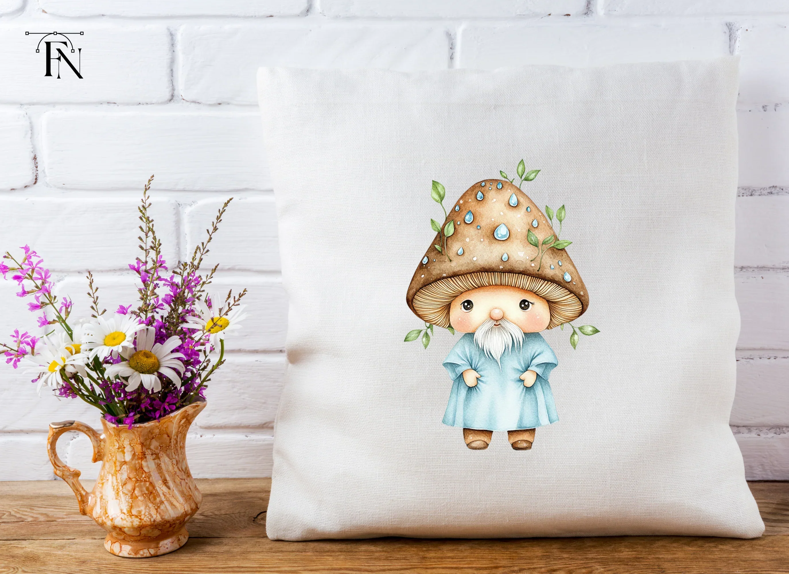 Cute Mushroom Gnomes Clipart Bundle - Image 5