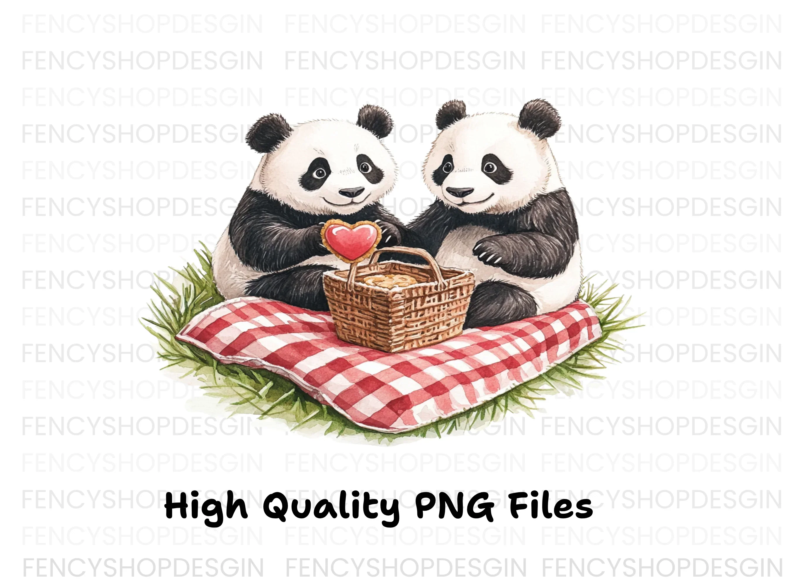 Cute Panda Bear Picnic Clipart Bundle - Image 3