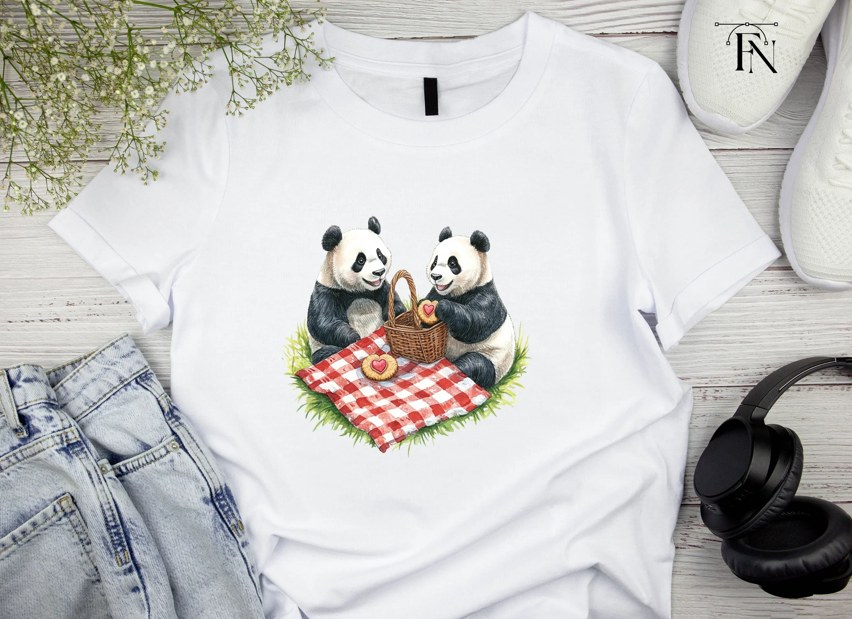Cute Panda Bear Picnic Clipart Bundle - Image 4