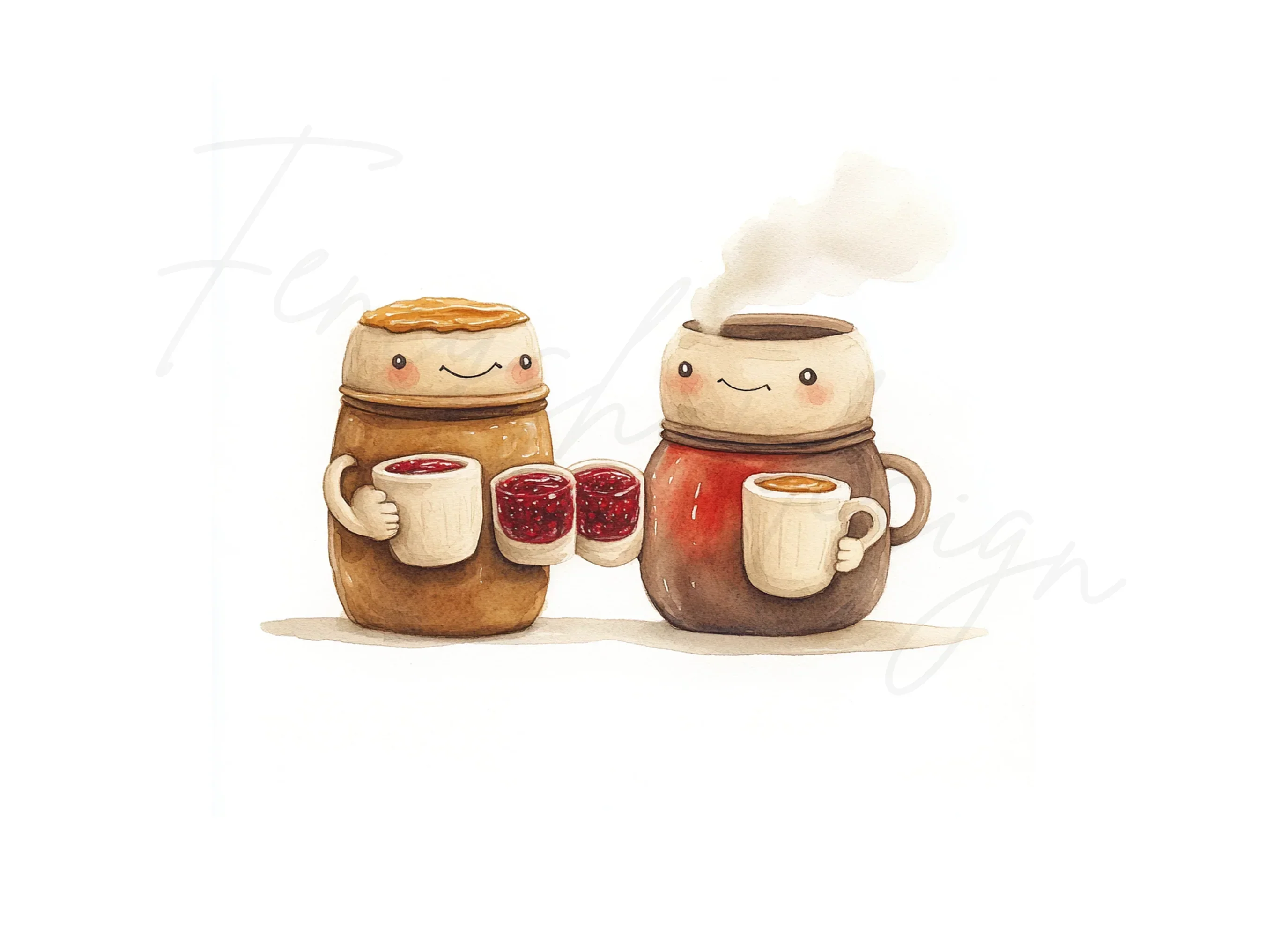 Cute Peanut Butter and Jelly Clipart Bundle - Image 3