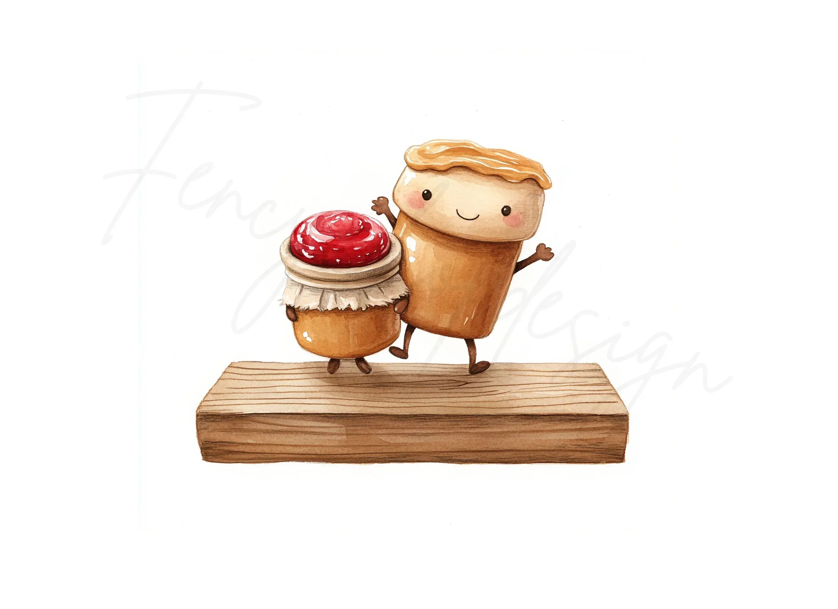 Cute Peanut Butter and Jelly Clipart Bundle - Image 2