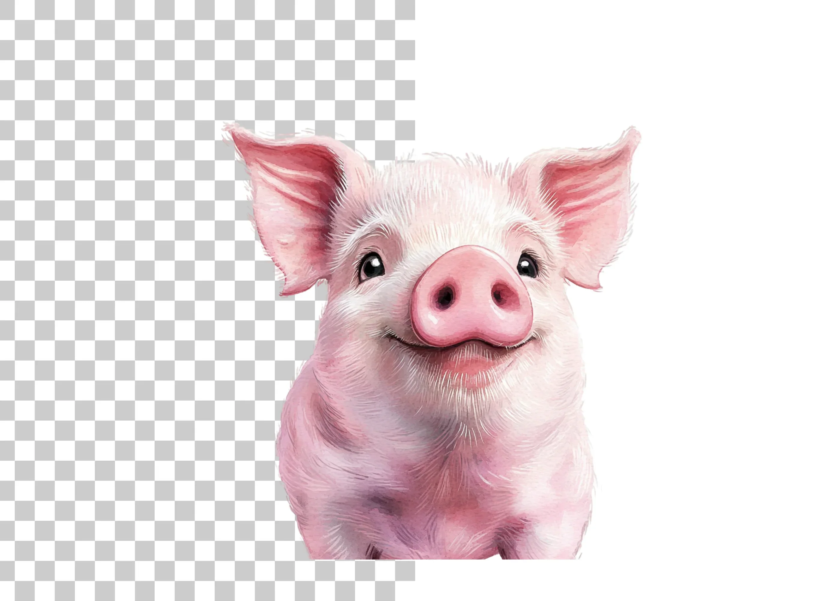 Cute Pig Faces Clipart Bundle - Image 6