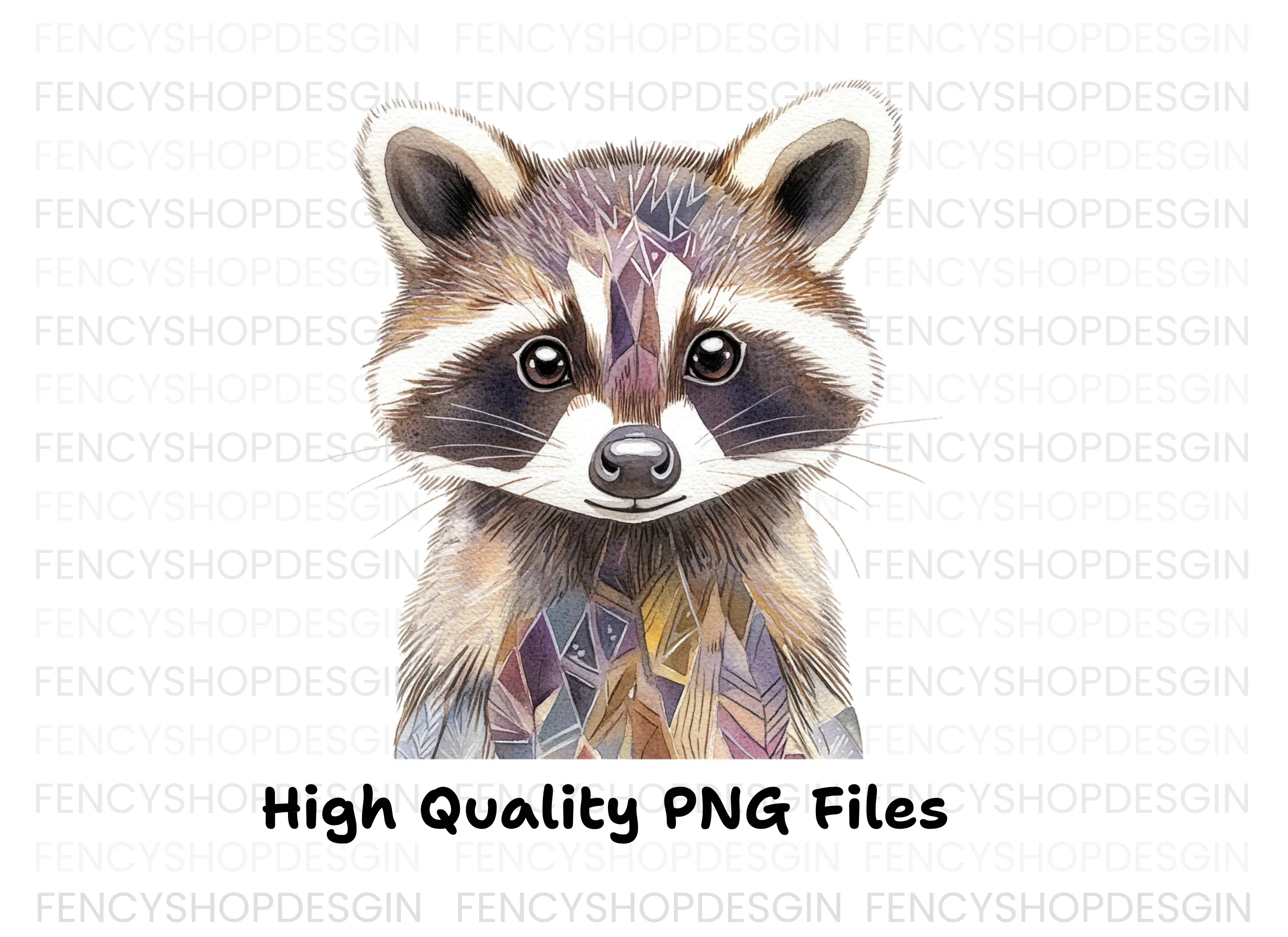 Cute Raccoon Faces Clipart Bundle - Image 2