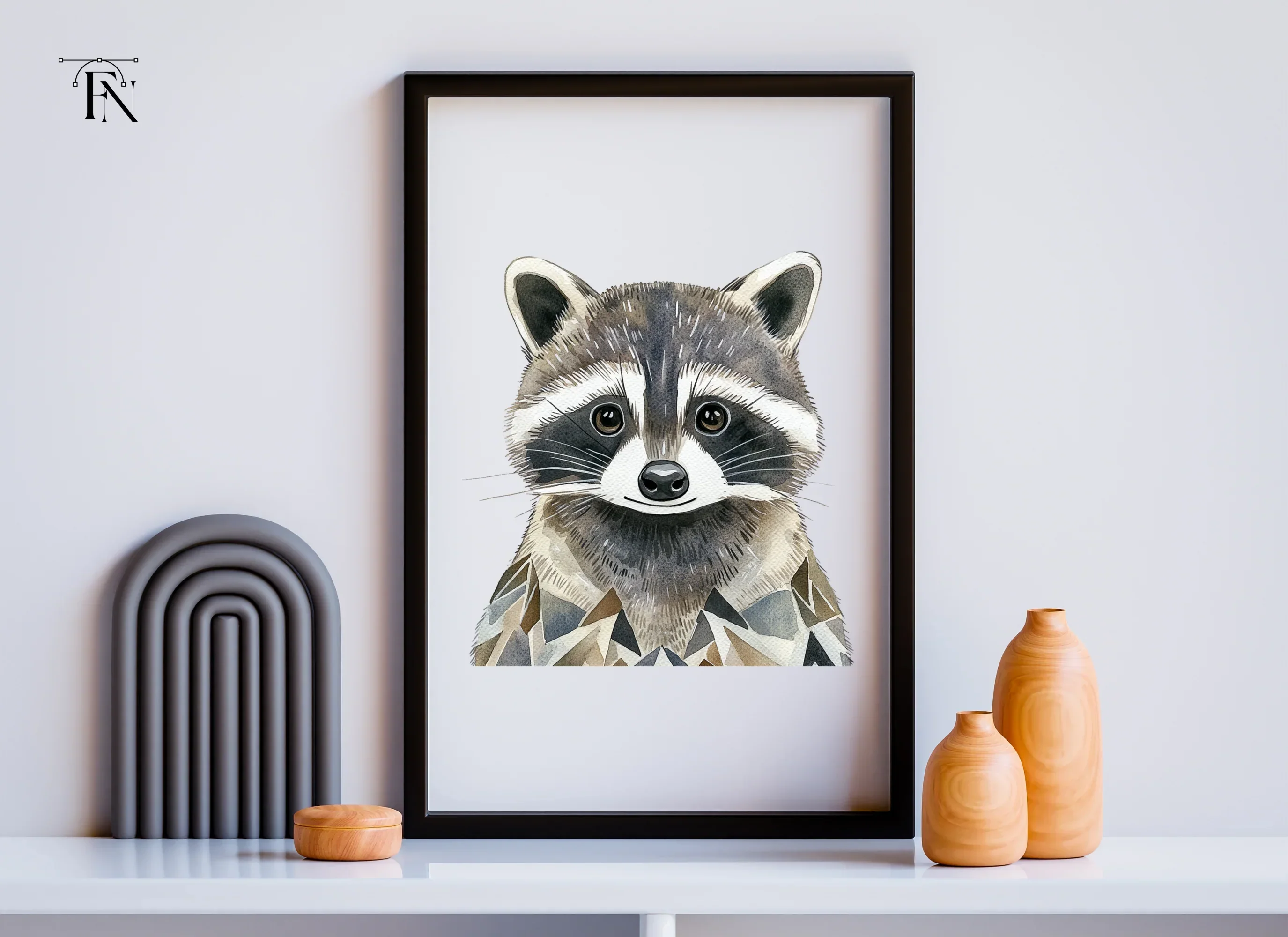 Cute Raccoon Faces Clipart Bundle - Image 3