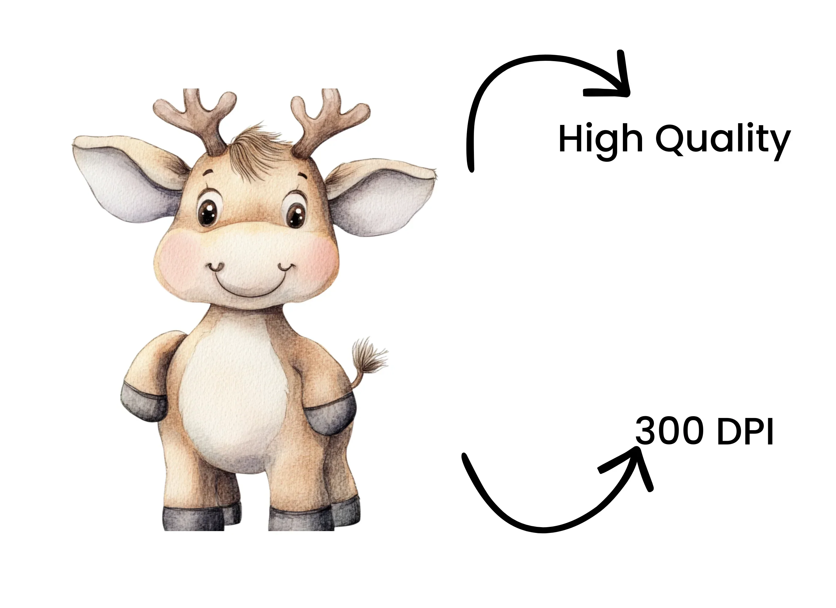 Cute Reindeer Clipart Bundle - Image 4