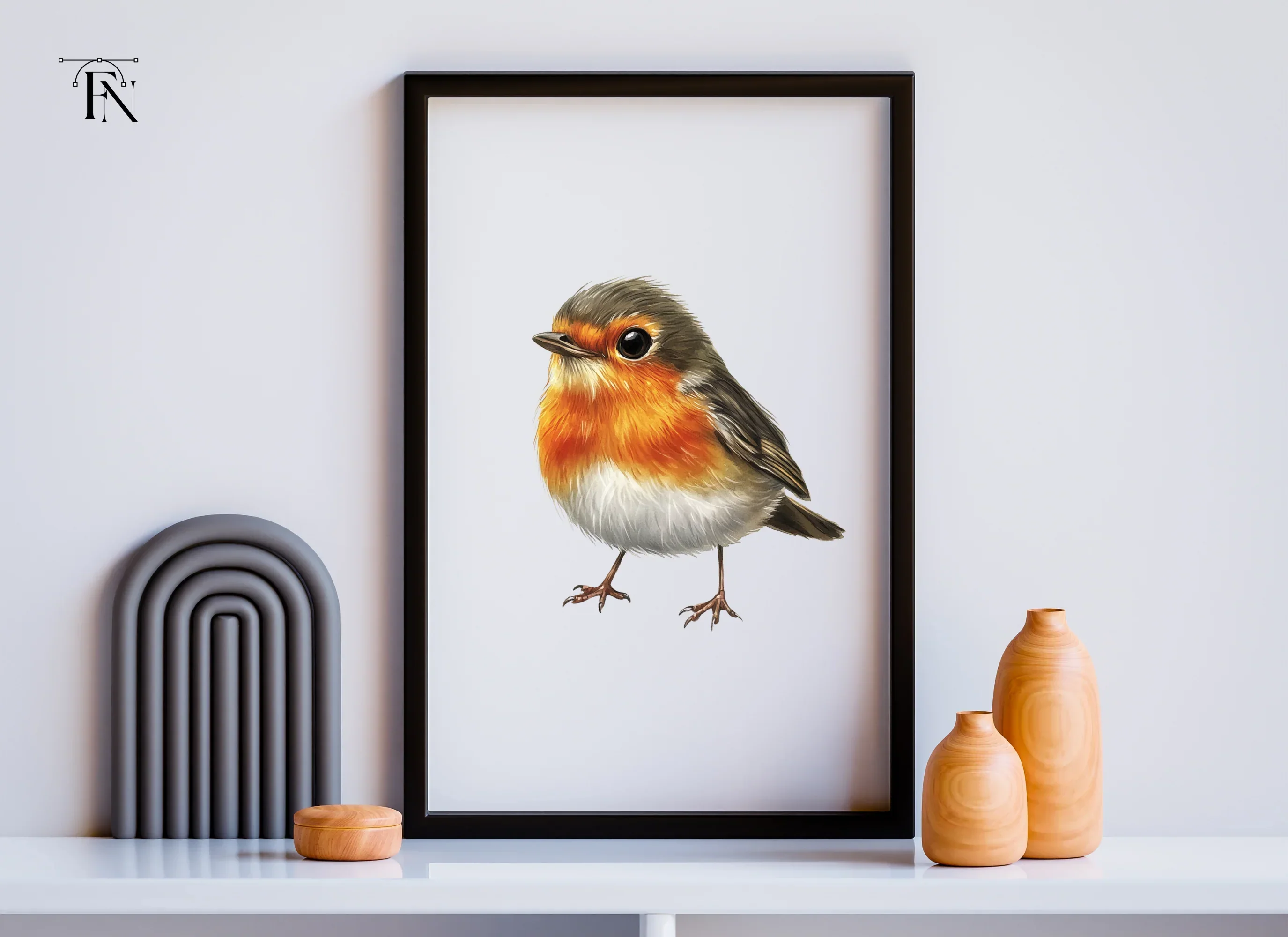 Cute Robin Bird Clipart Bundle - Image 6