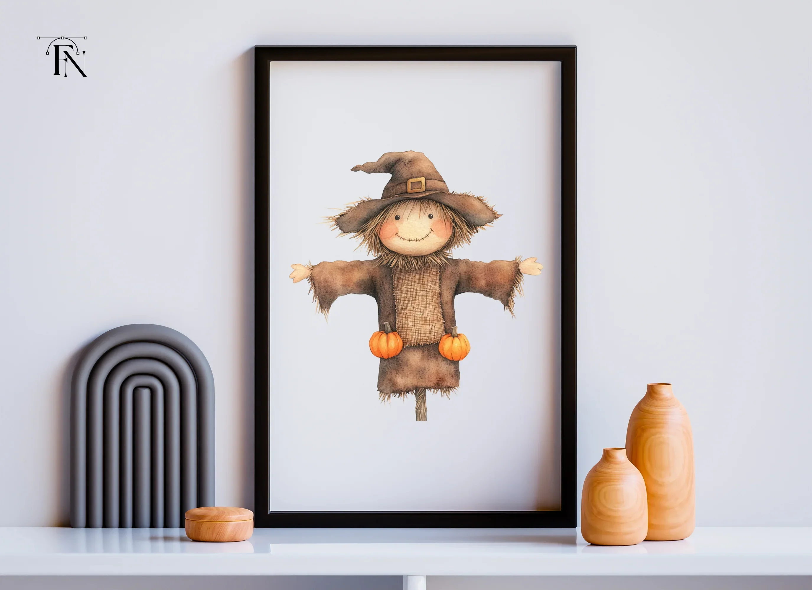 Cute Scarecrow Clipart Bundle - Image 6