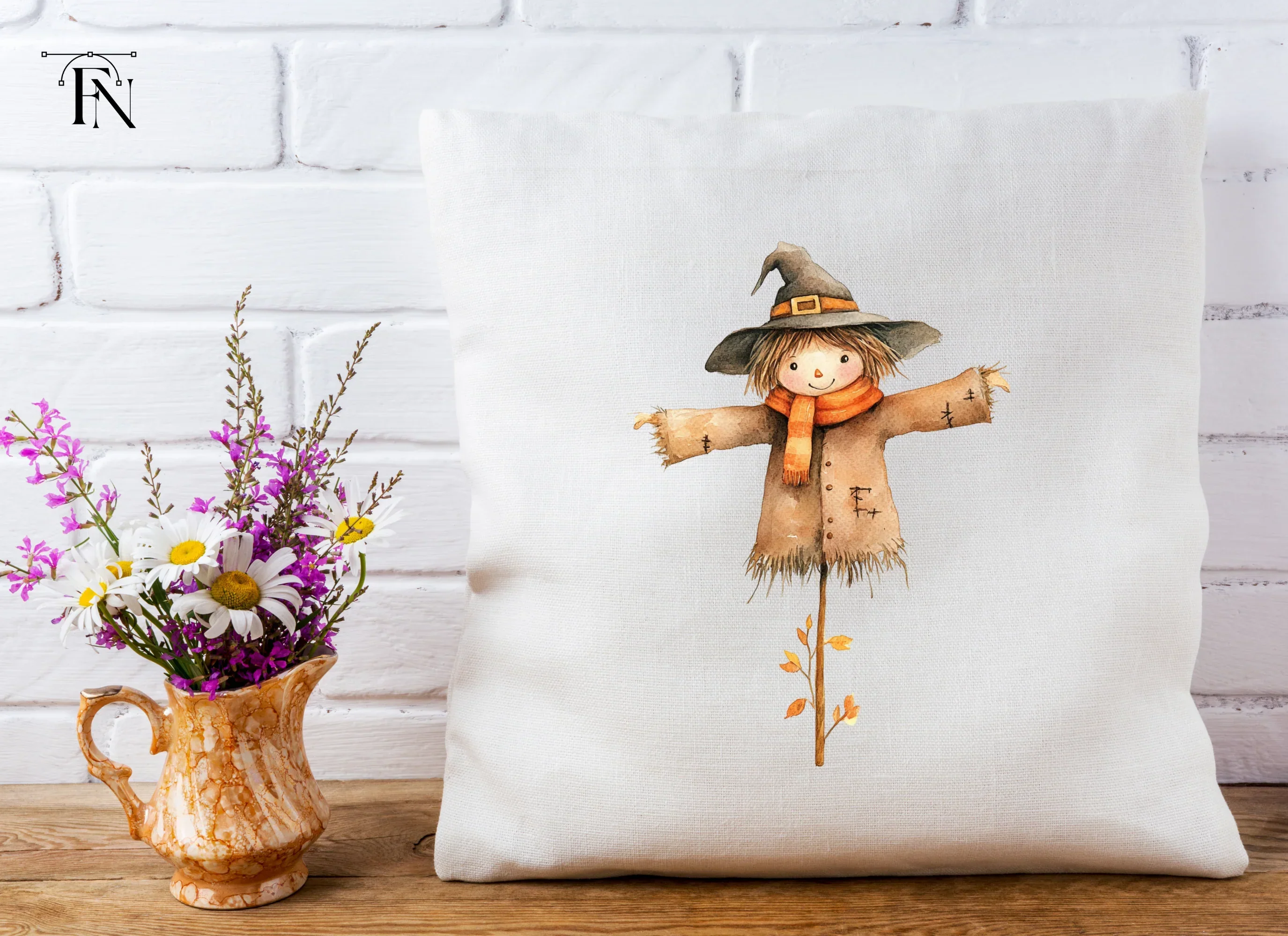 Cute Scarecrow Clipart Bundle - Image 6