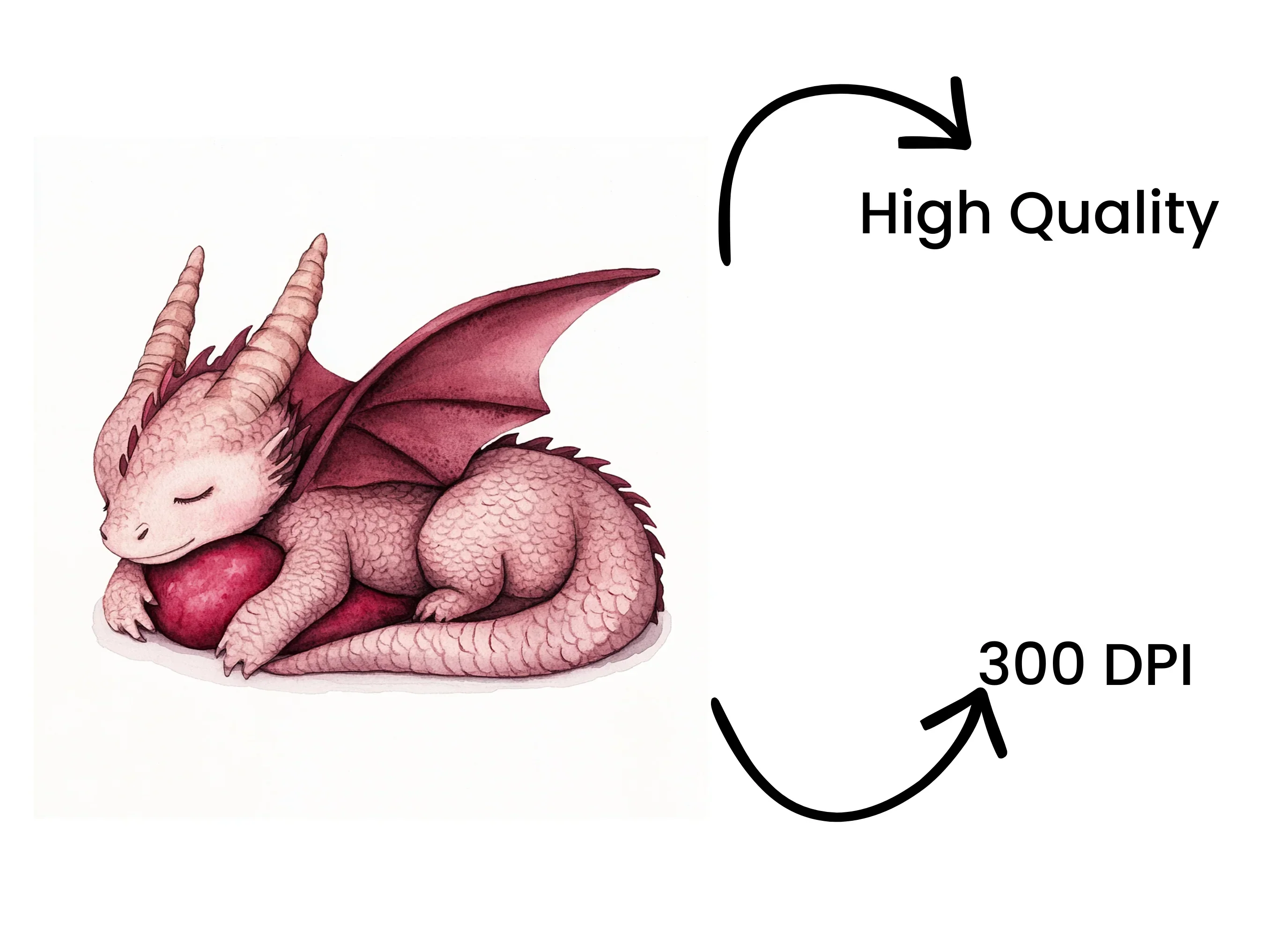 Cute Sleeping Dragon Clipart Bundle - Image 4