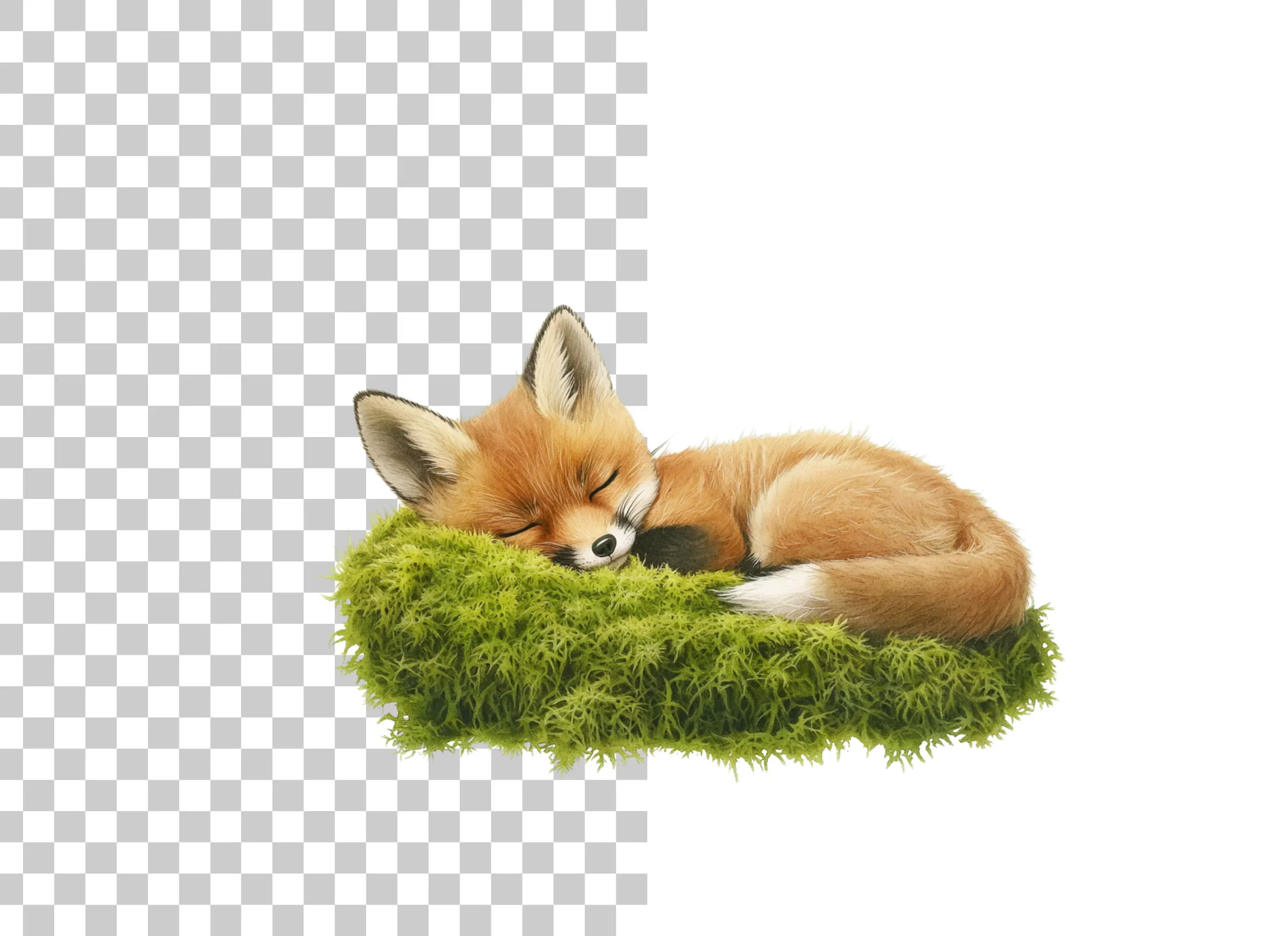 Cute Sleeping Fox Clipart Bundle - Image 2