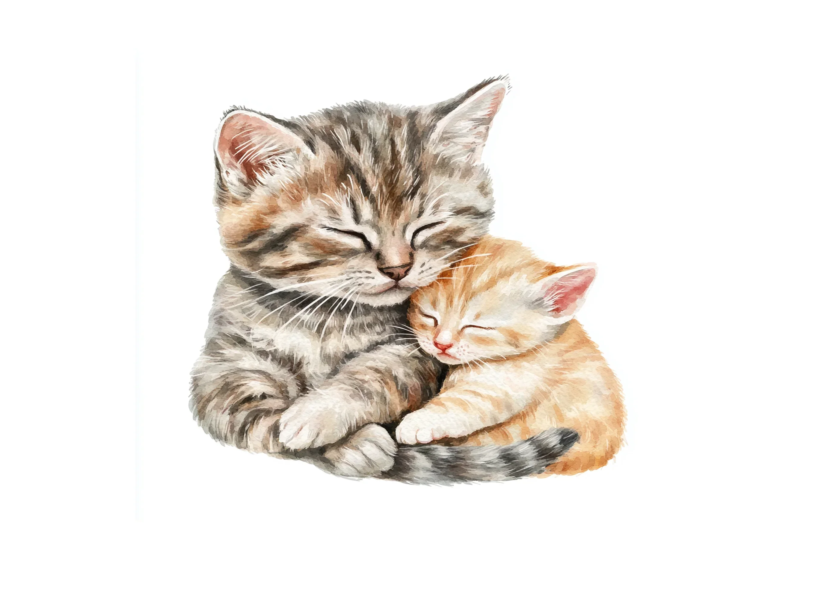 Cute Sleeping Kittens Clipart Bundle - Image 3