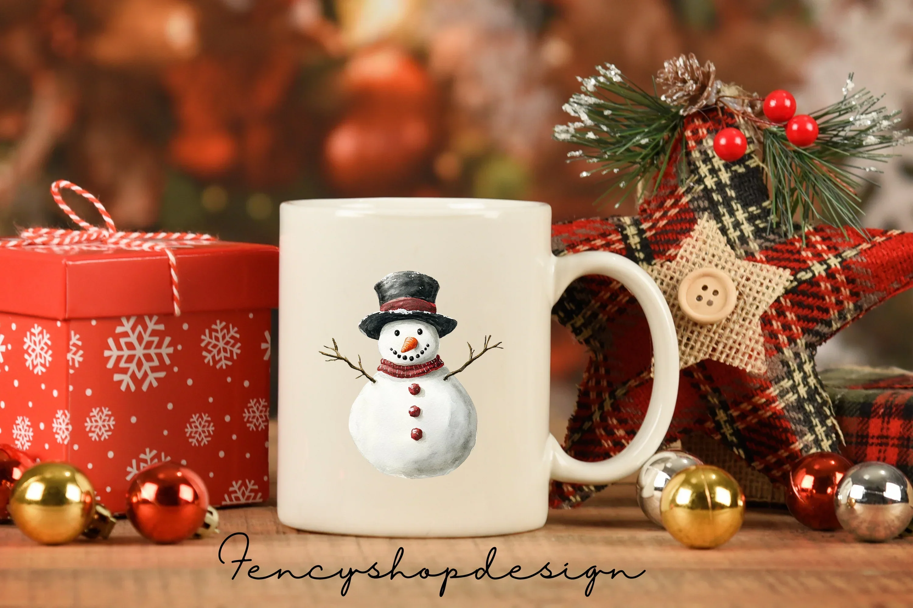 Cute Snowman Christmas Winter Clipart Bundle - Image 7