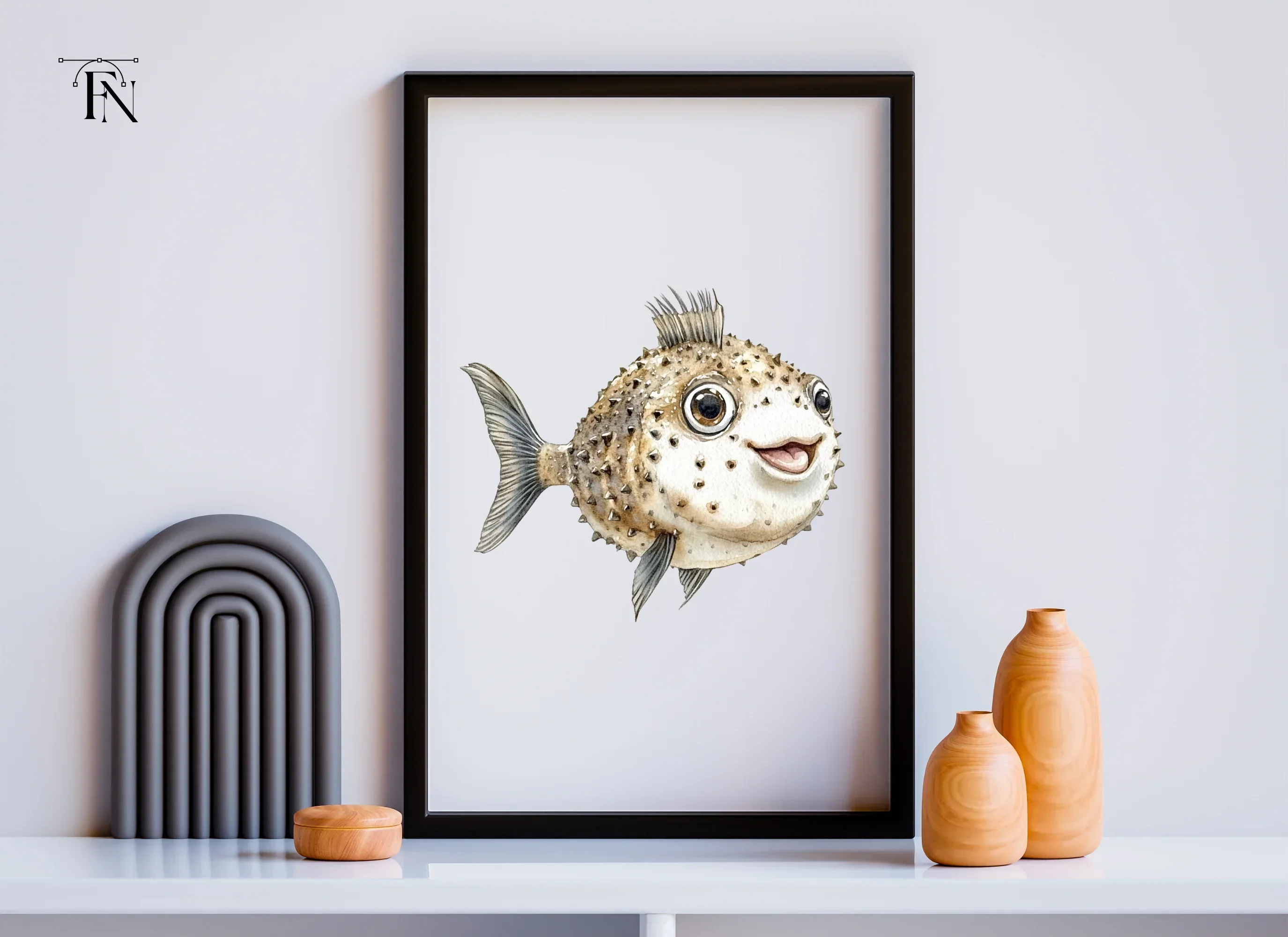 Cute Spiky Pufferfish Clipart Bundle - Image 6
