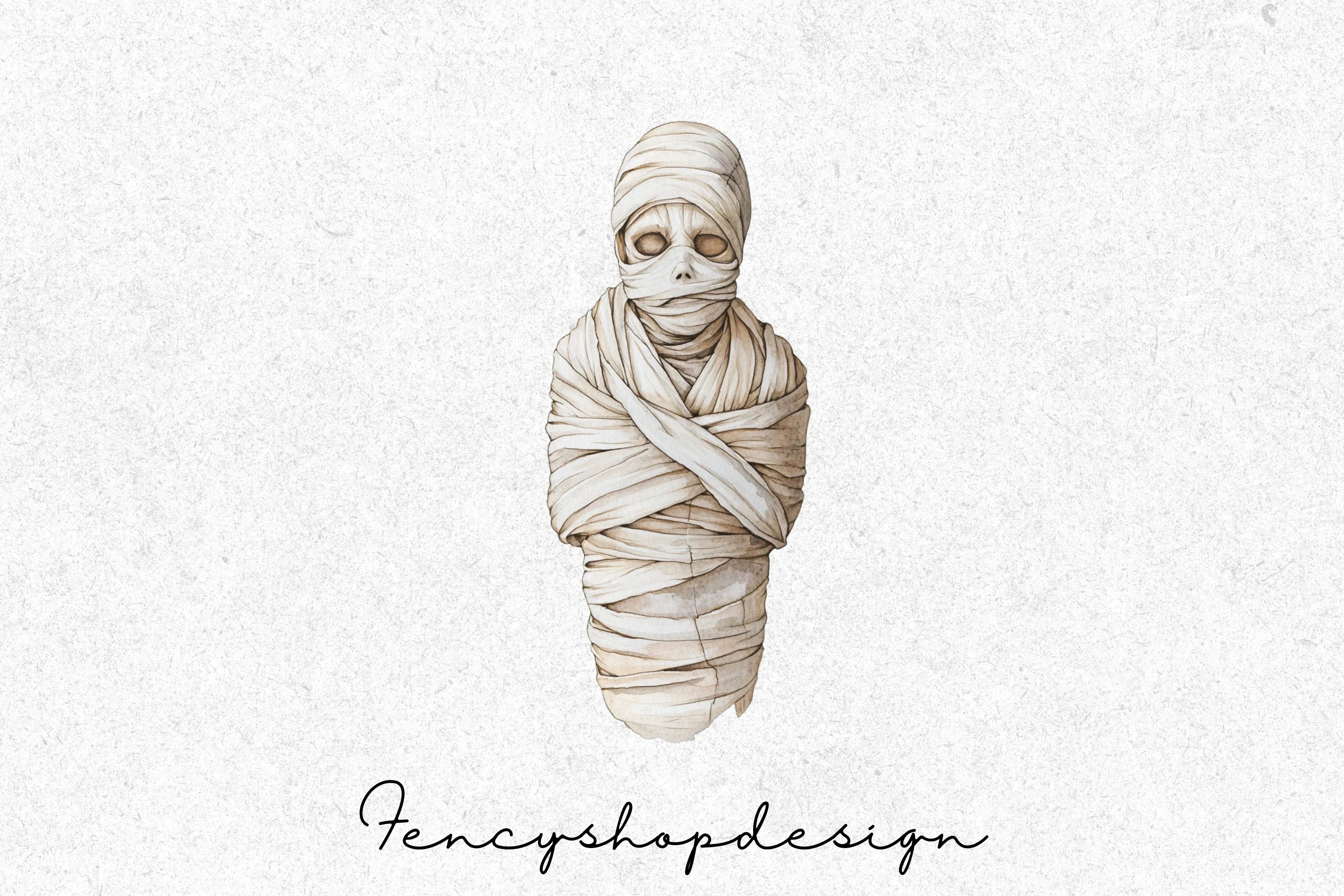 Cute Spooky Mummy Clipart Bundle - Image 2