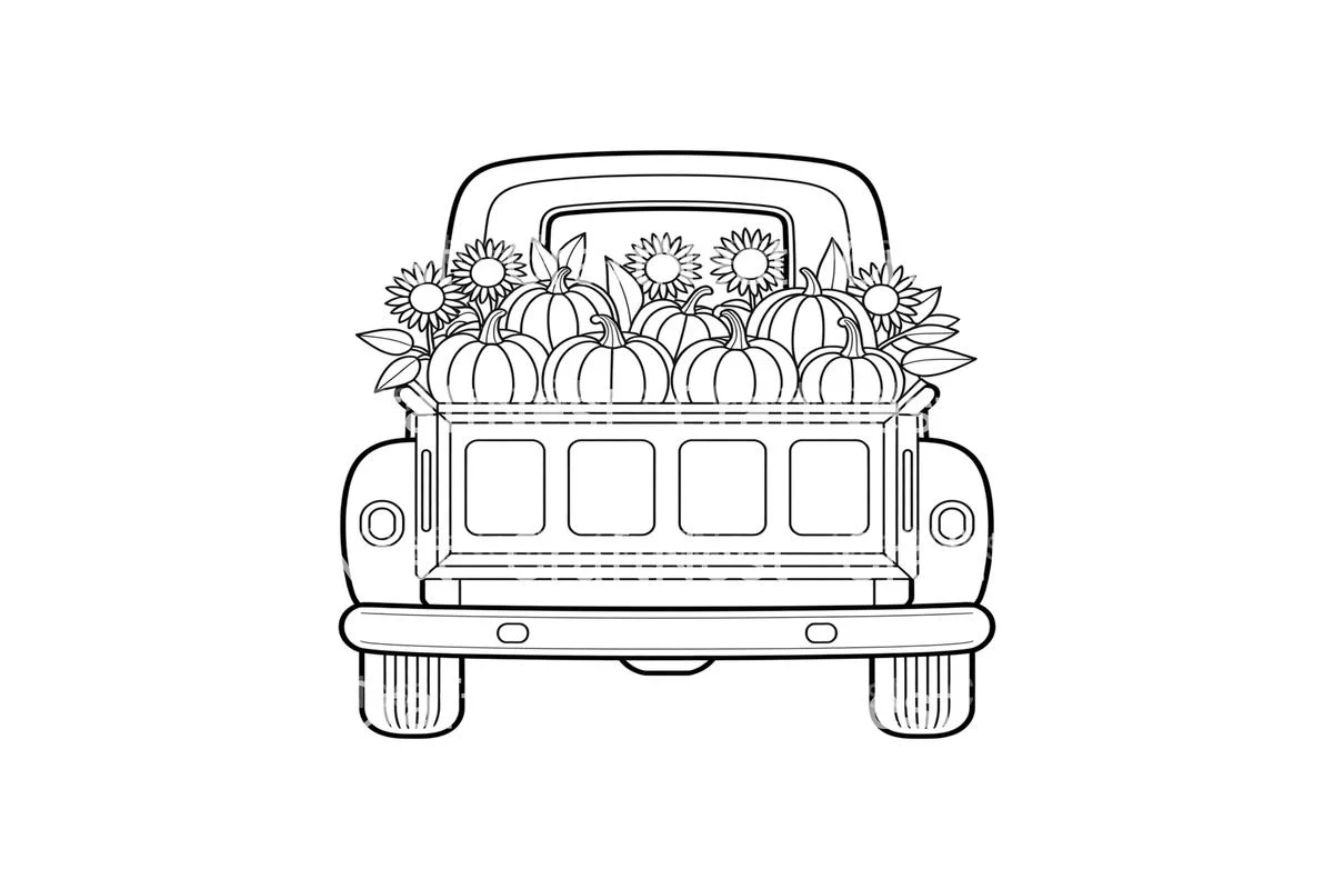 Cute Squirrel and Truck Coloring Books - Image 3