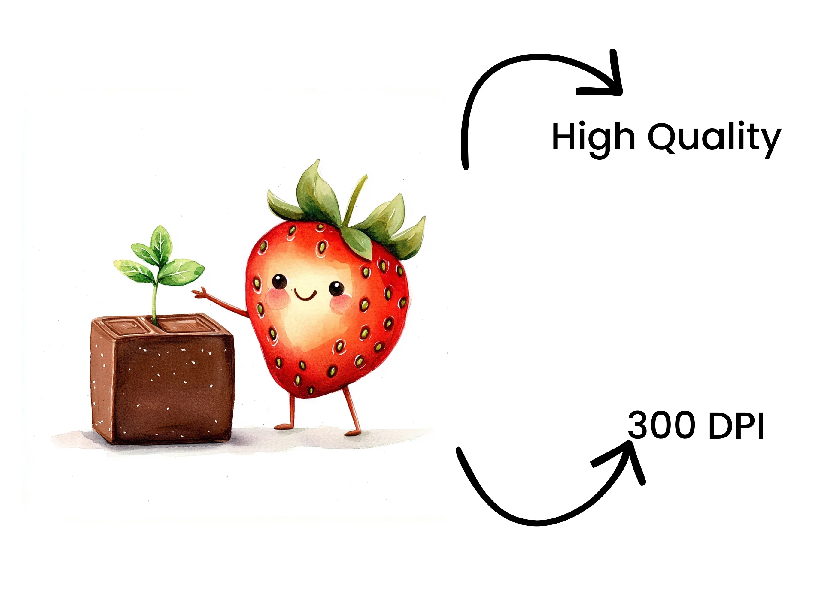 Cute Strawberry and Chocolate Friends Clipart Bundle - Image 4