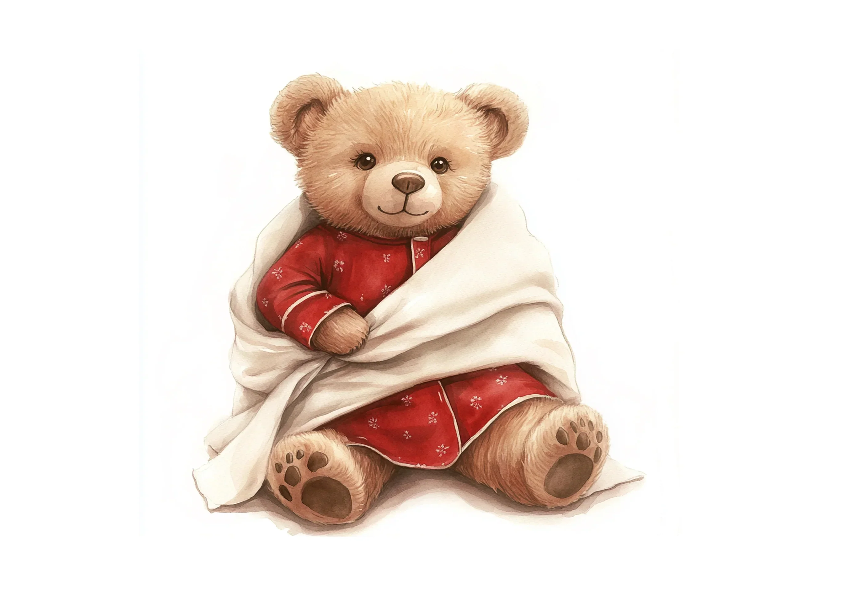 Cute Teddy Bear Pajama Clipart Bundle - Image 2