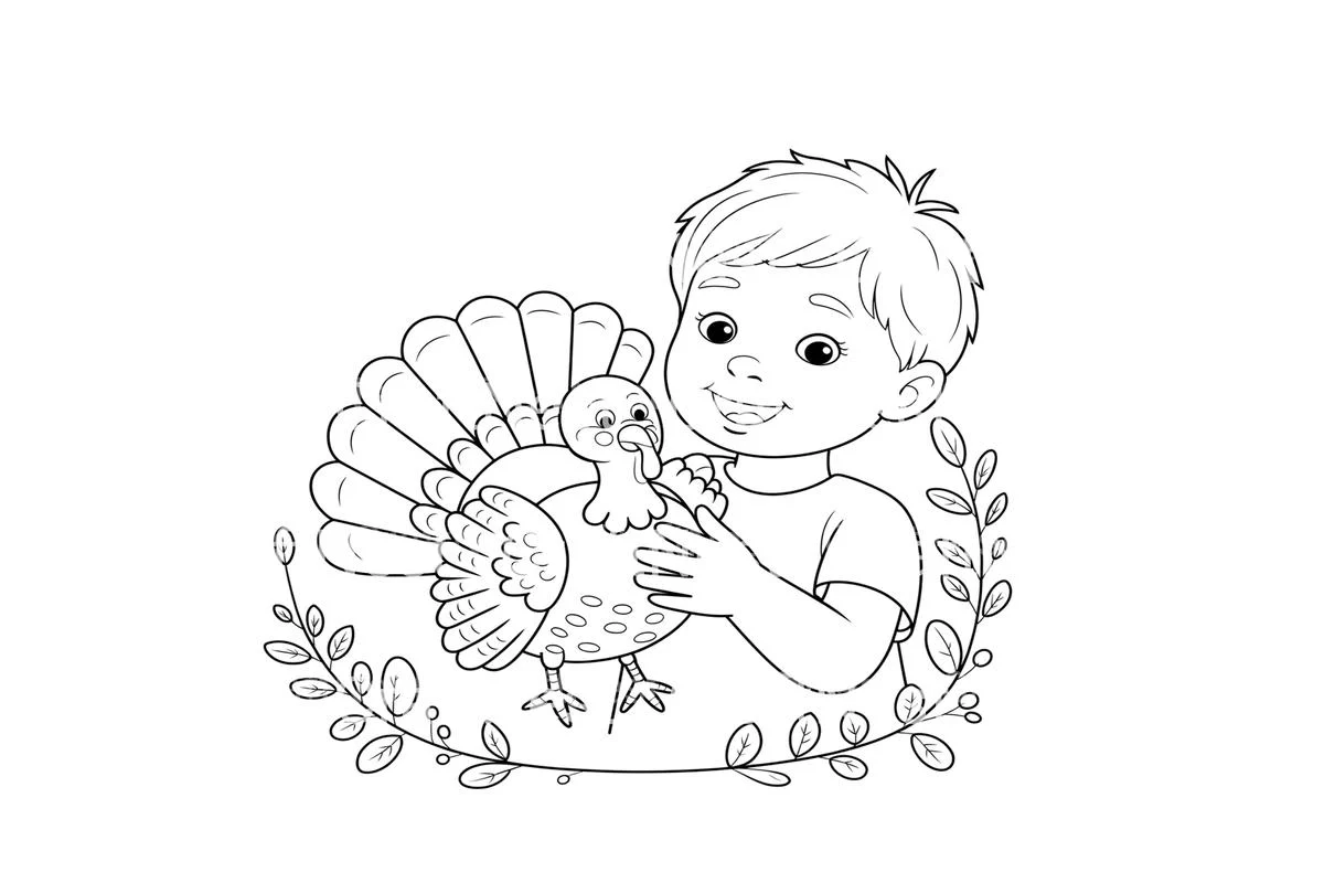 Cute Thanksgiving Turkey Coloring Books - Image 2