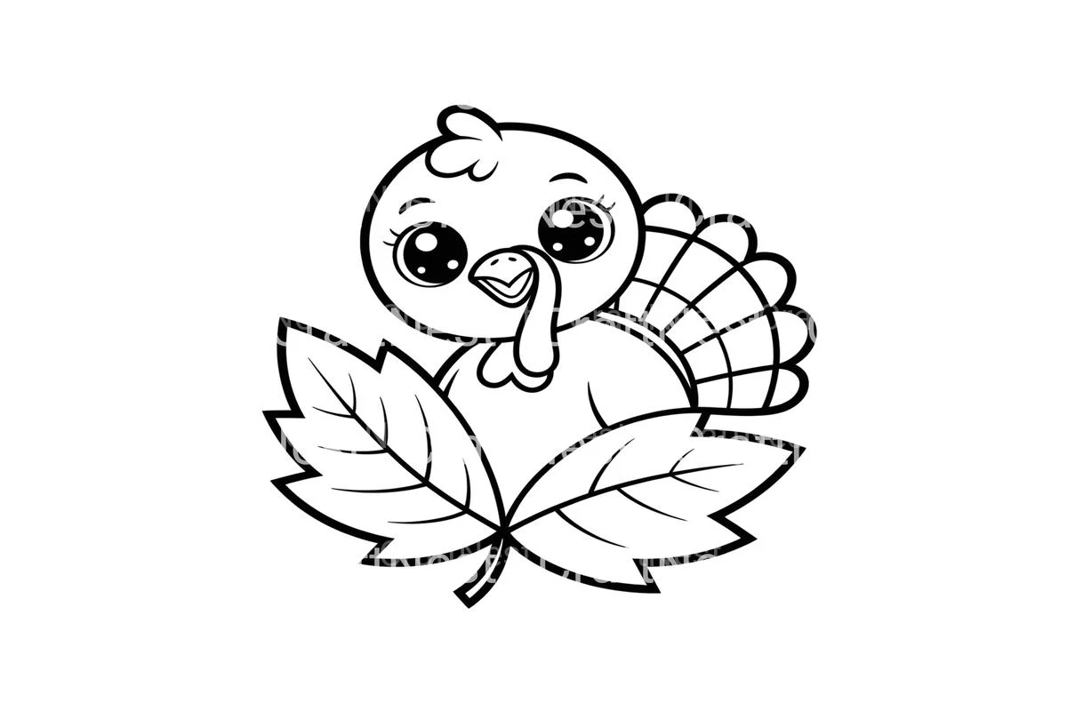 Cute Thanksgiving Turkey Coloring Books - Image 3