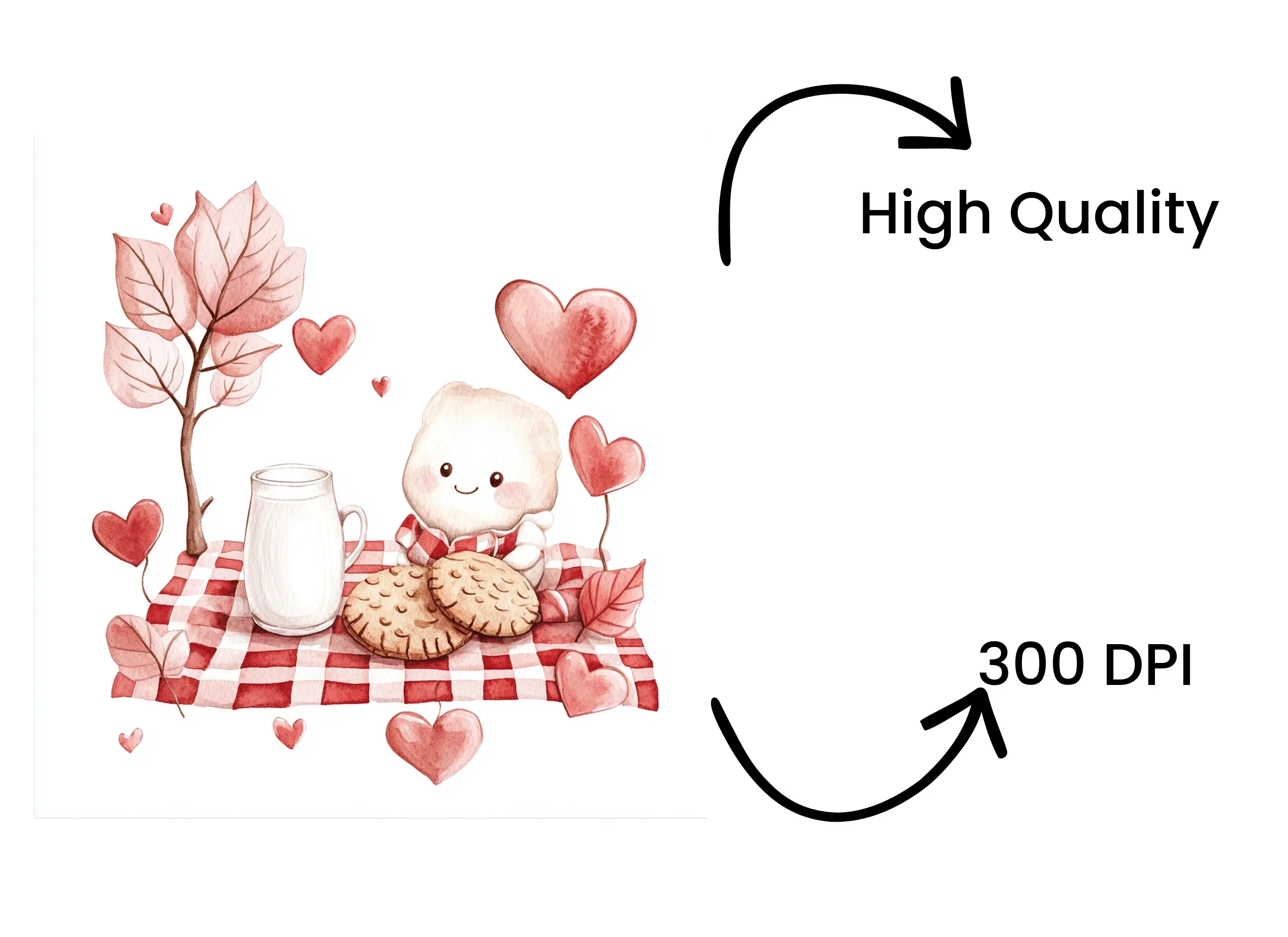 Cute Valentine Day Picnic Clipart Bundle - Image 4