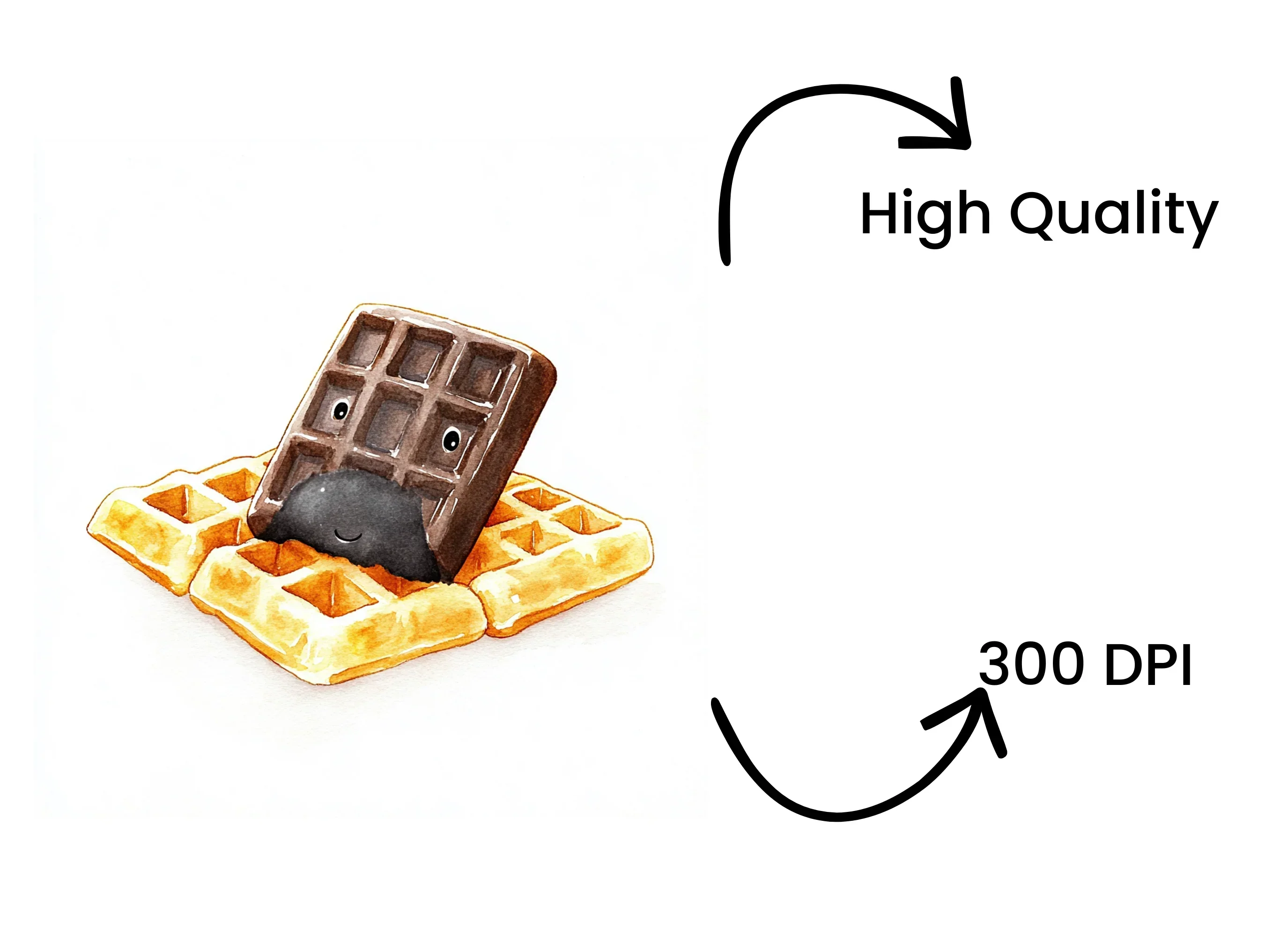 Cute Waffle and Chocolate Clipart Bundle - Image 4