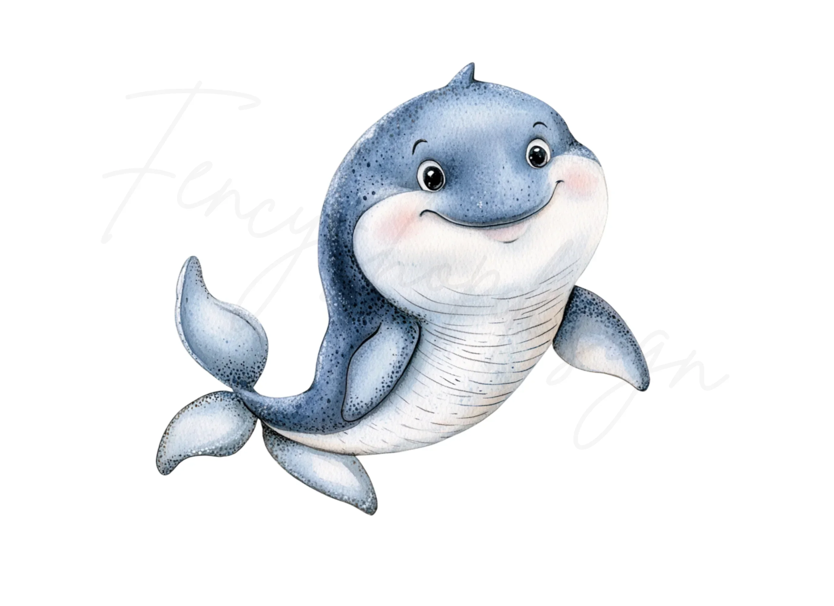 Cute Whale Duo Clipart Bundle - Image 2