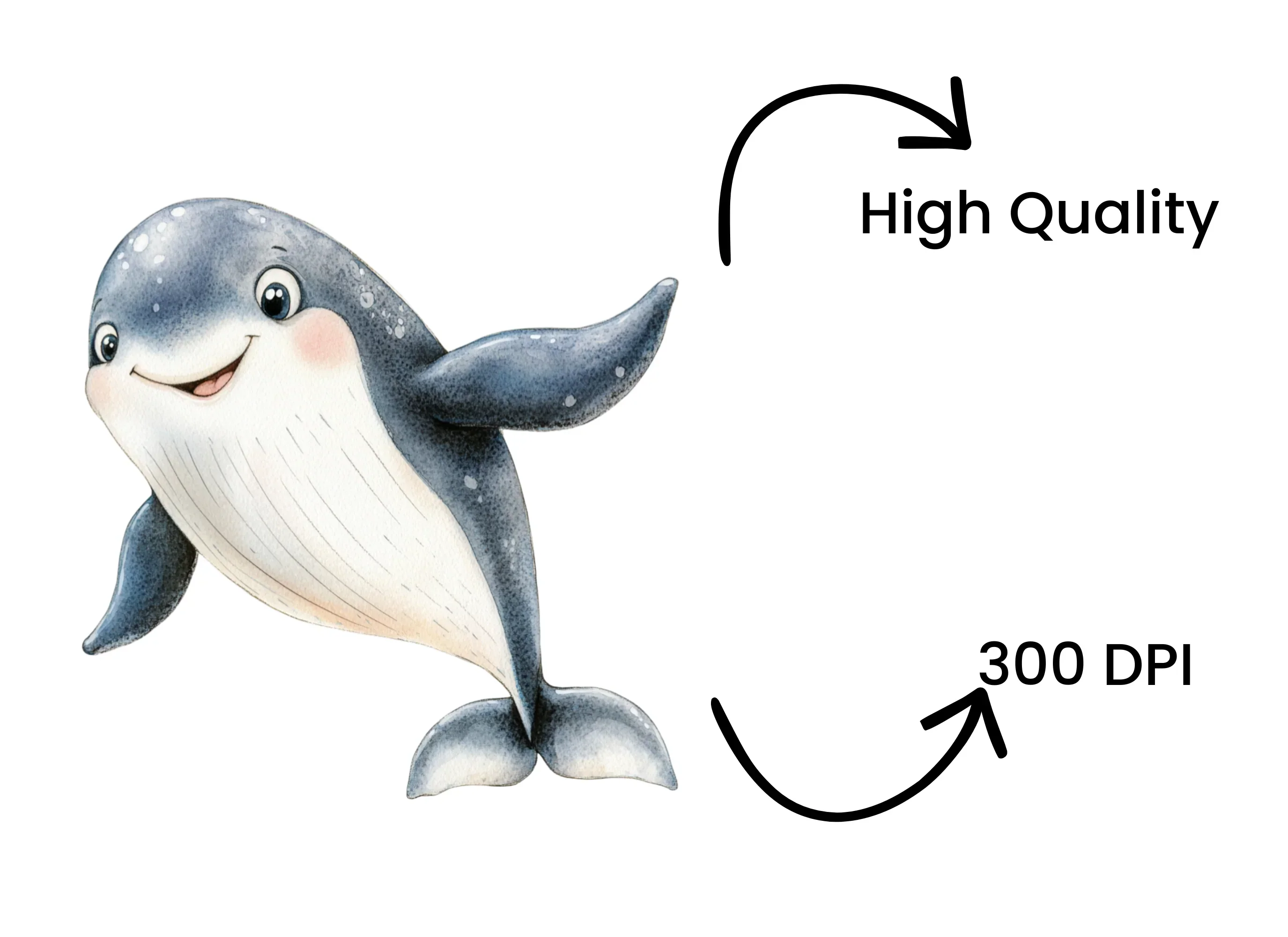 Cute Whale Duo Clipart Bundle - Image 4