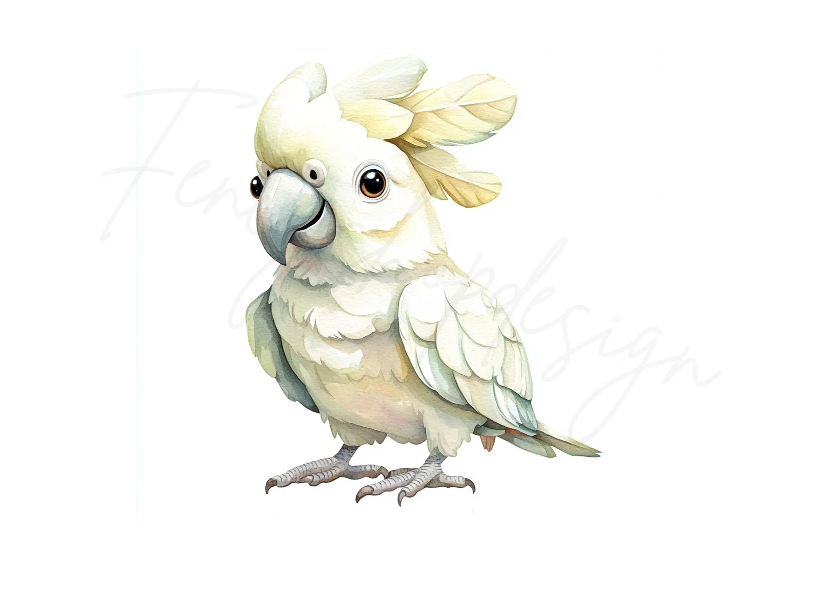 Cute White Cockatoo Clipart Bundle - Image 3