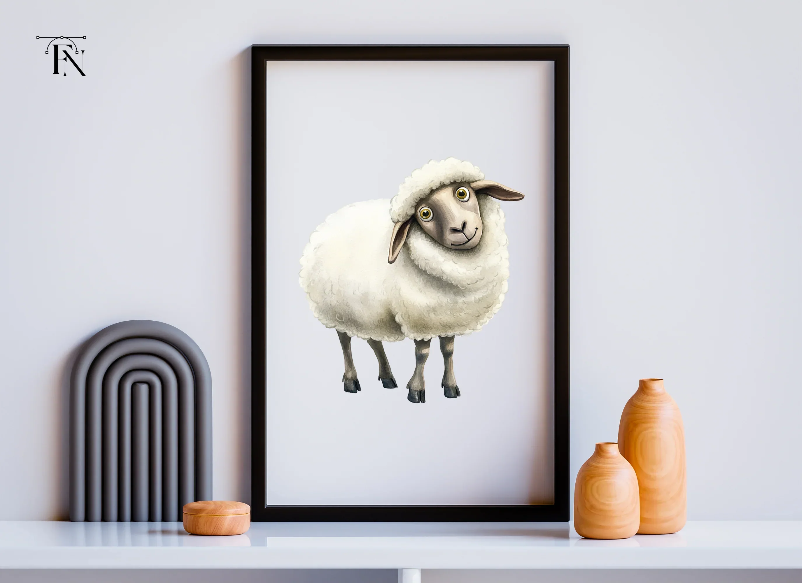 Cute White Sheep Clipart Bundle - Image 6