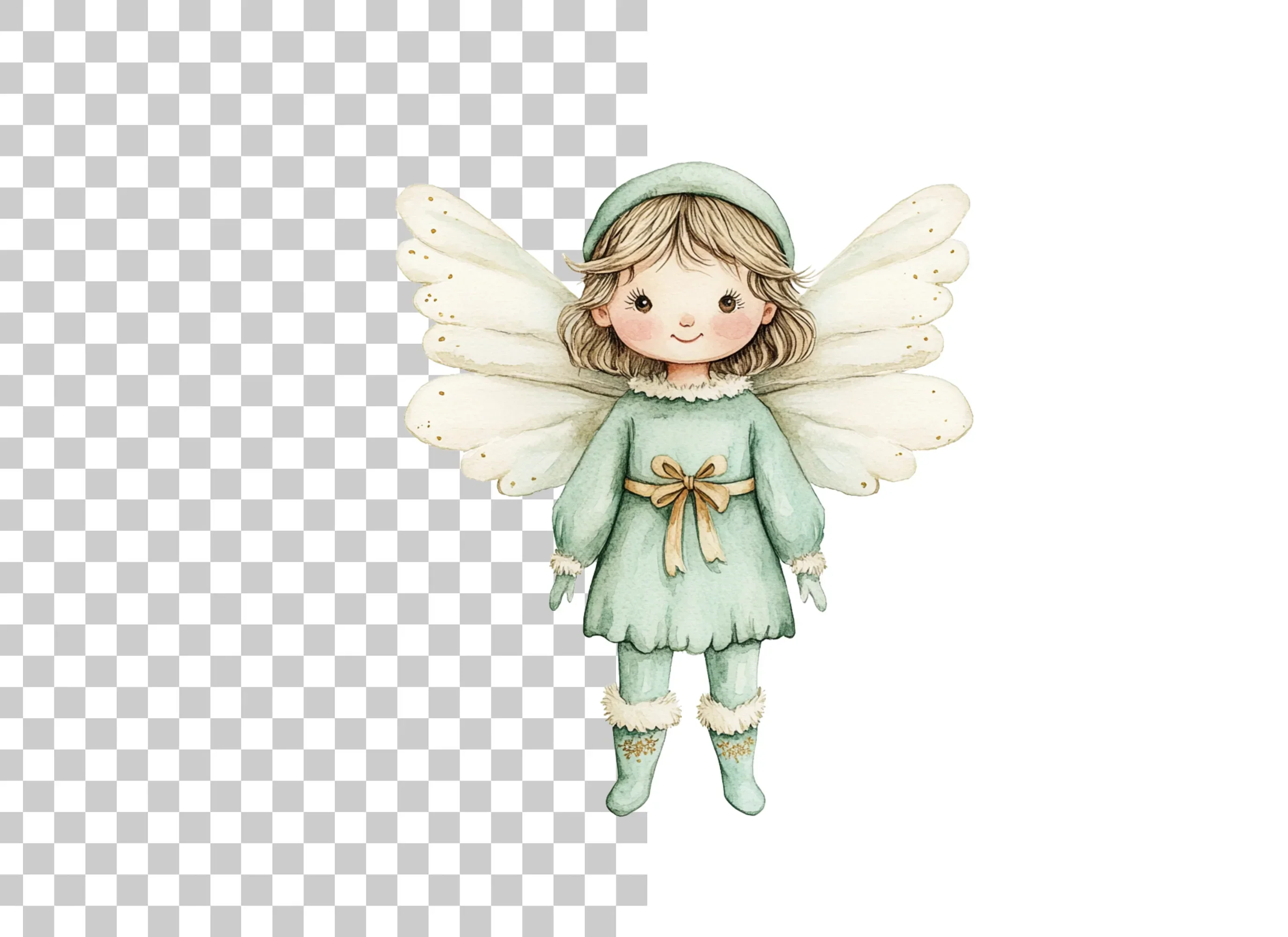 Cute Winter Fairy Clipart Bundle - Image 3