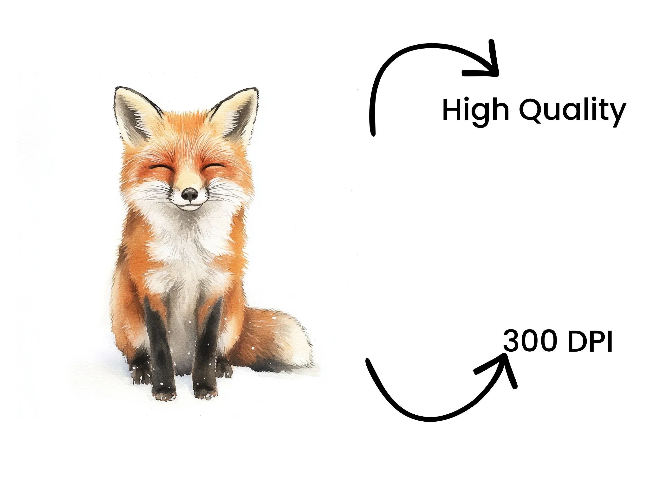Cute Winter Fox Clipart Bundle - Image 4