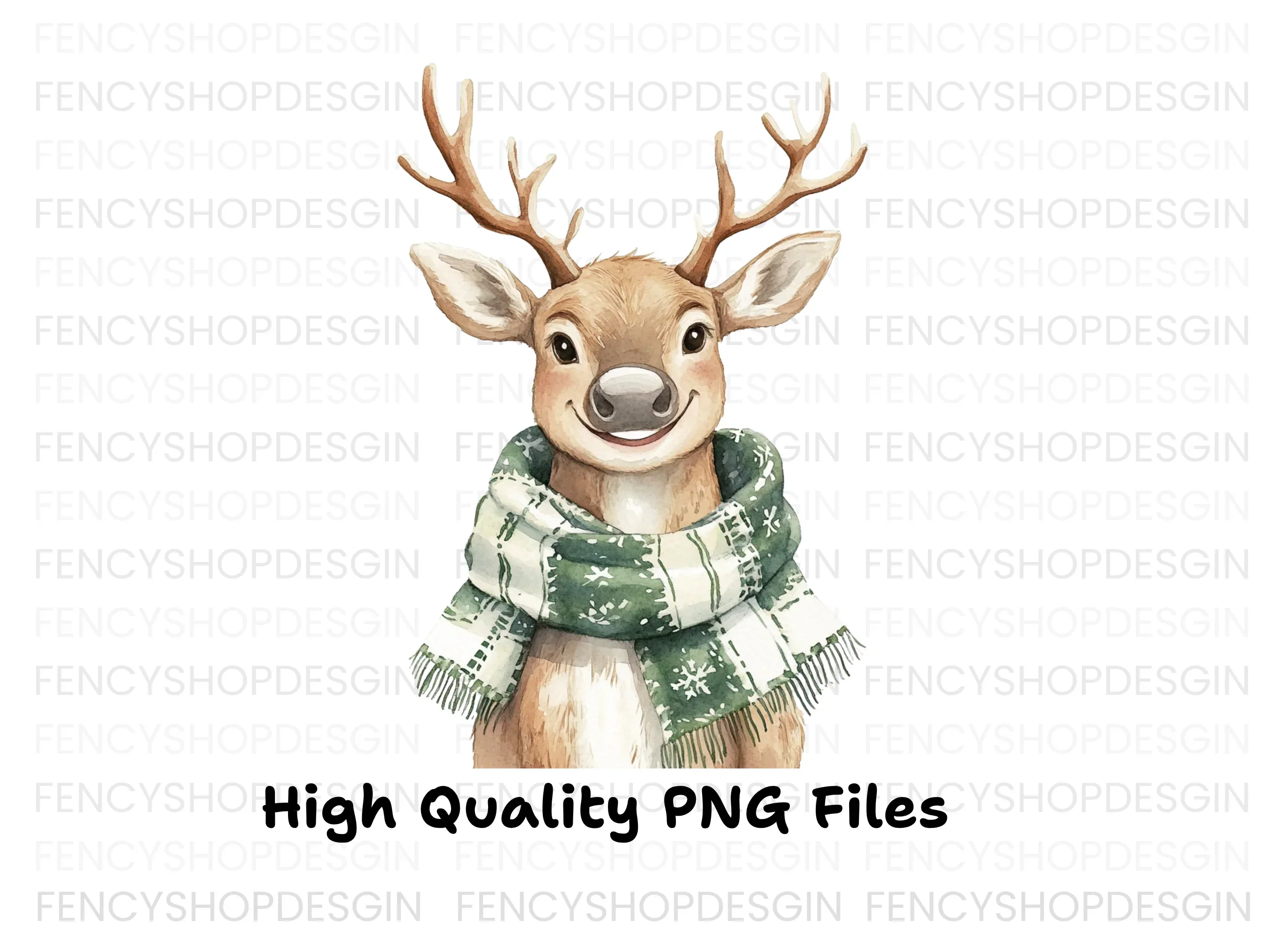 Cute Winter Reindeer Clipart Bundle - Image 2