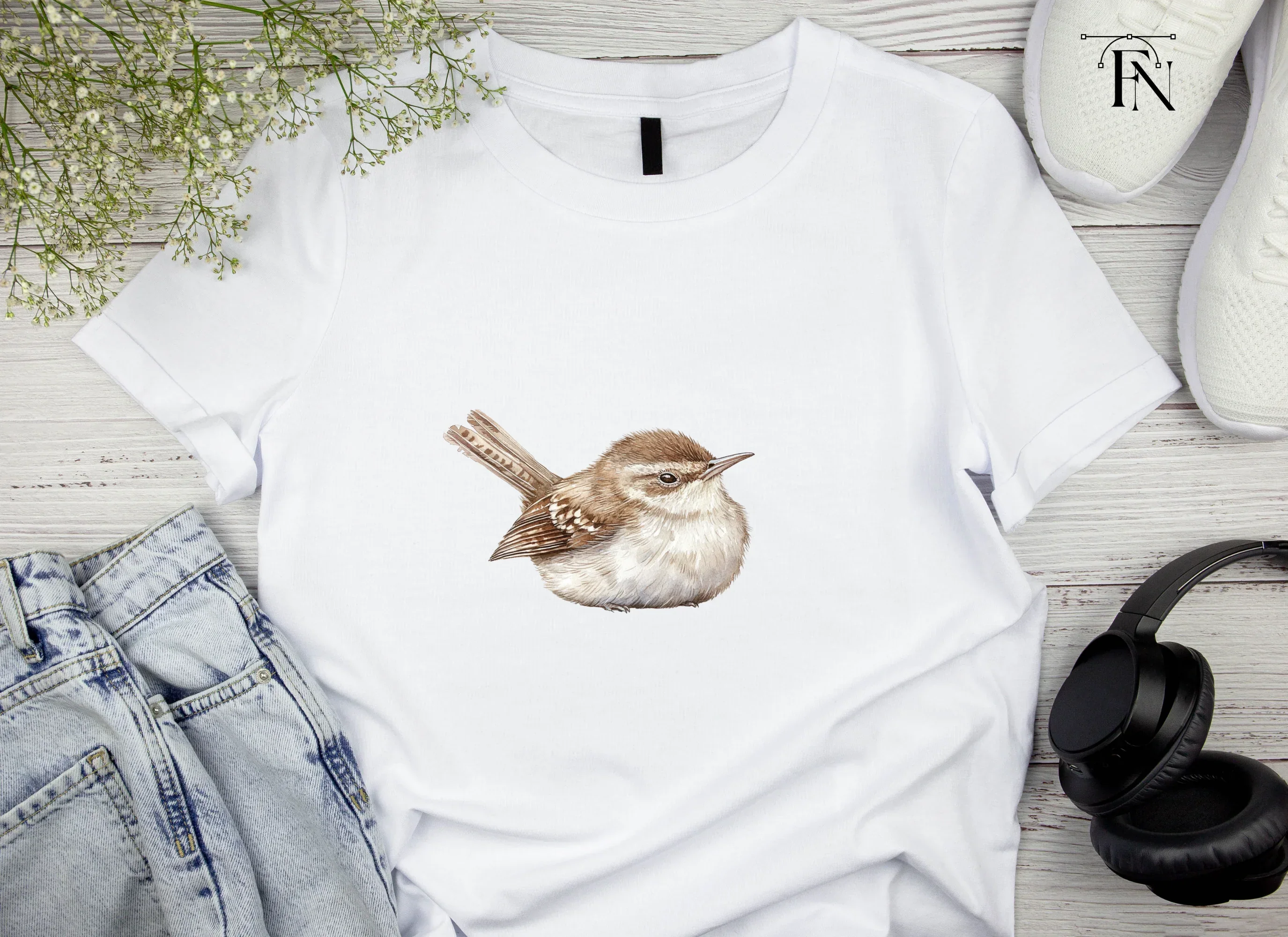Cute Wren Bird Clipart Bundle - Image 6