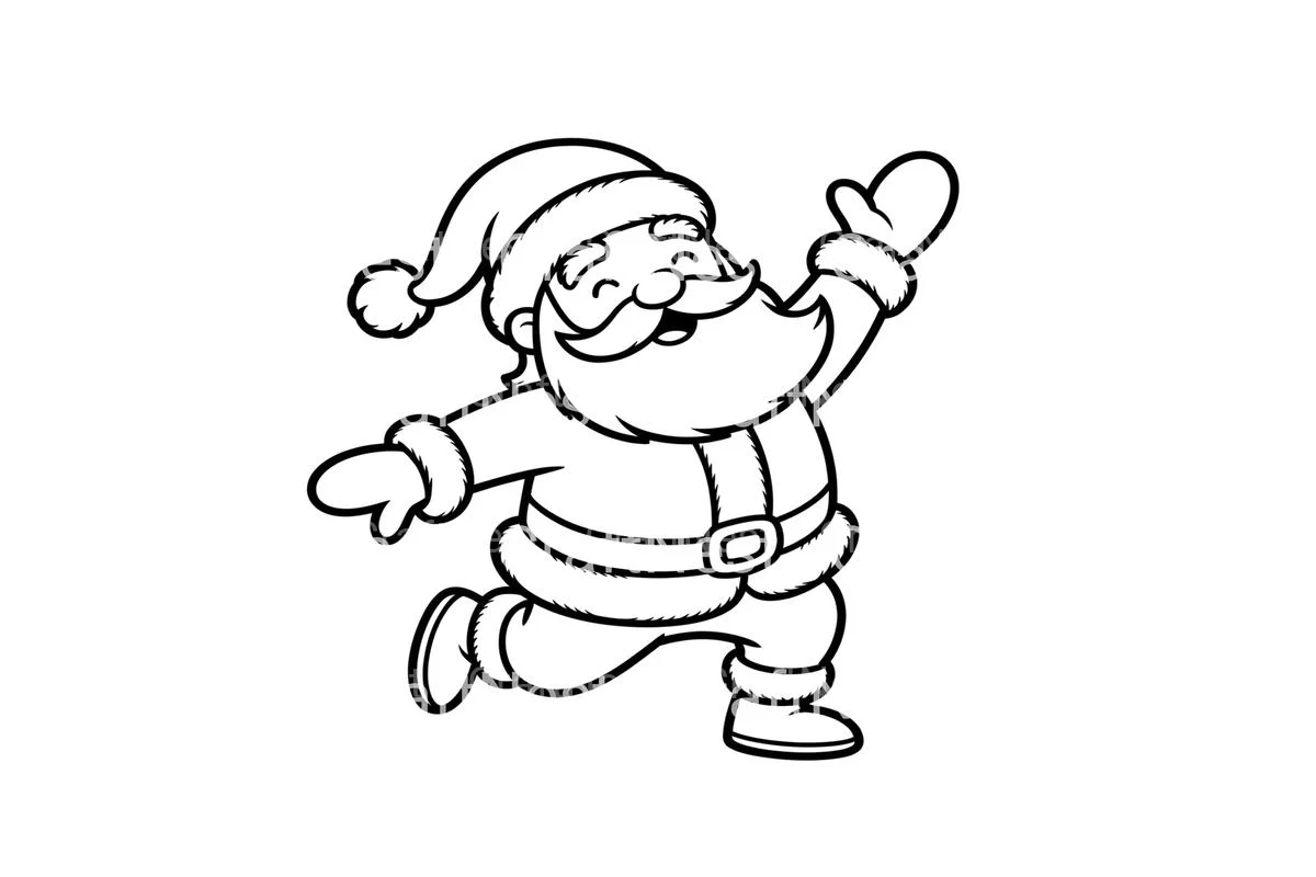 Dancing Santa Claus Fun Coloring Books - Image 2