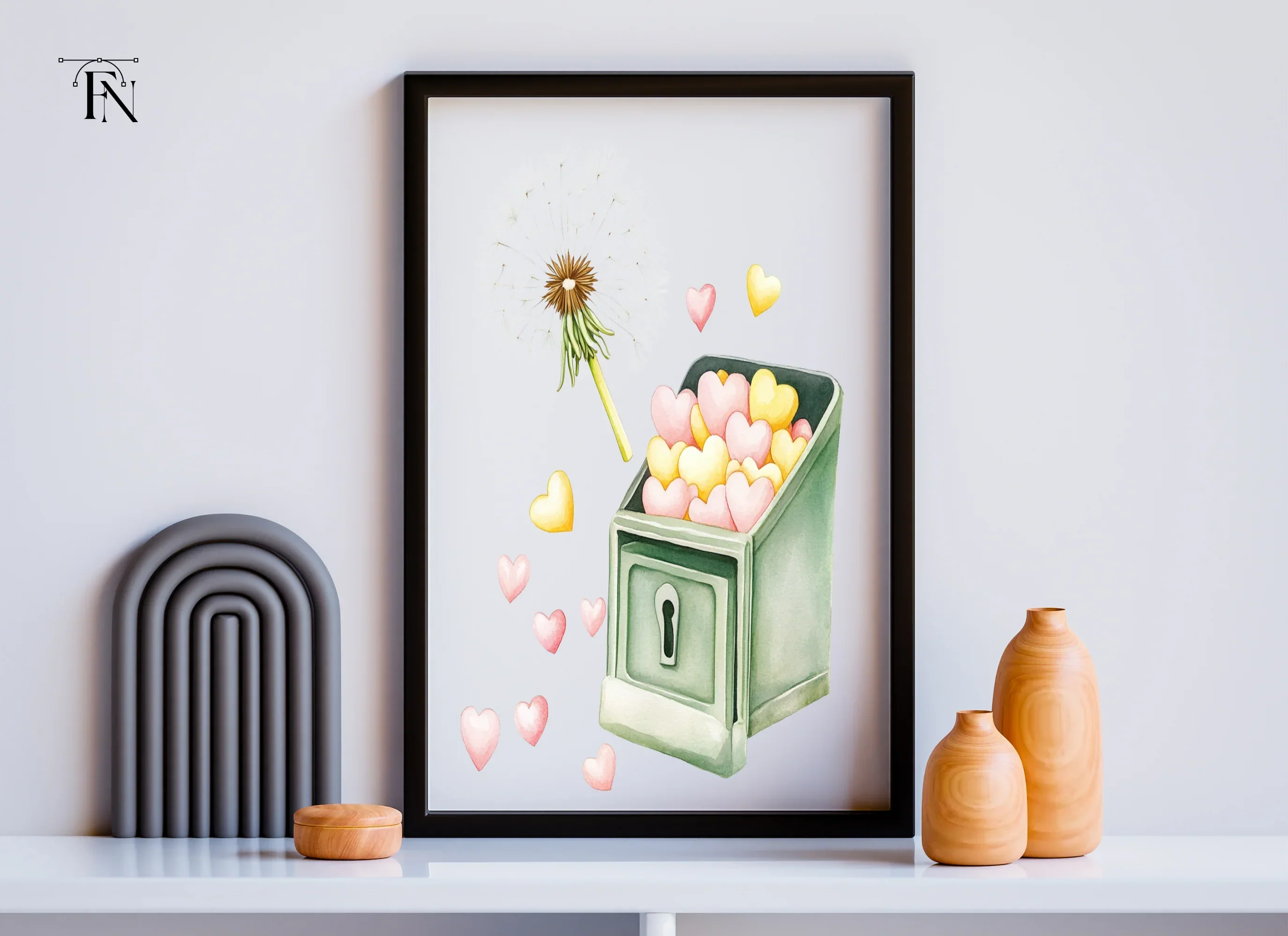 Dandelion and Heart Chest Clipart Bundle - Image 4