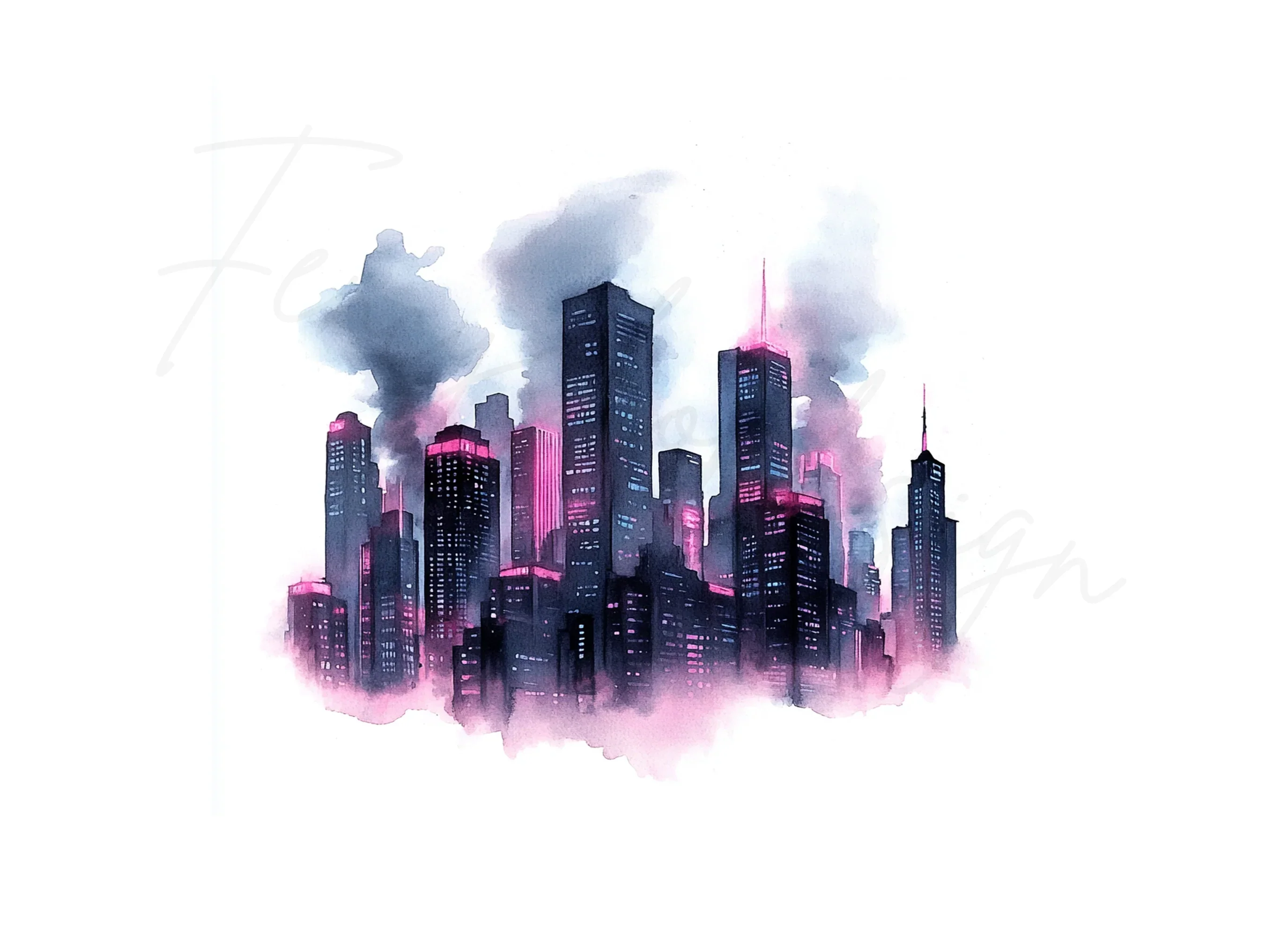 Dark Cityscape Clipart Bundle - Image 3