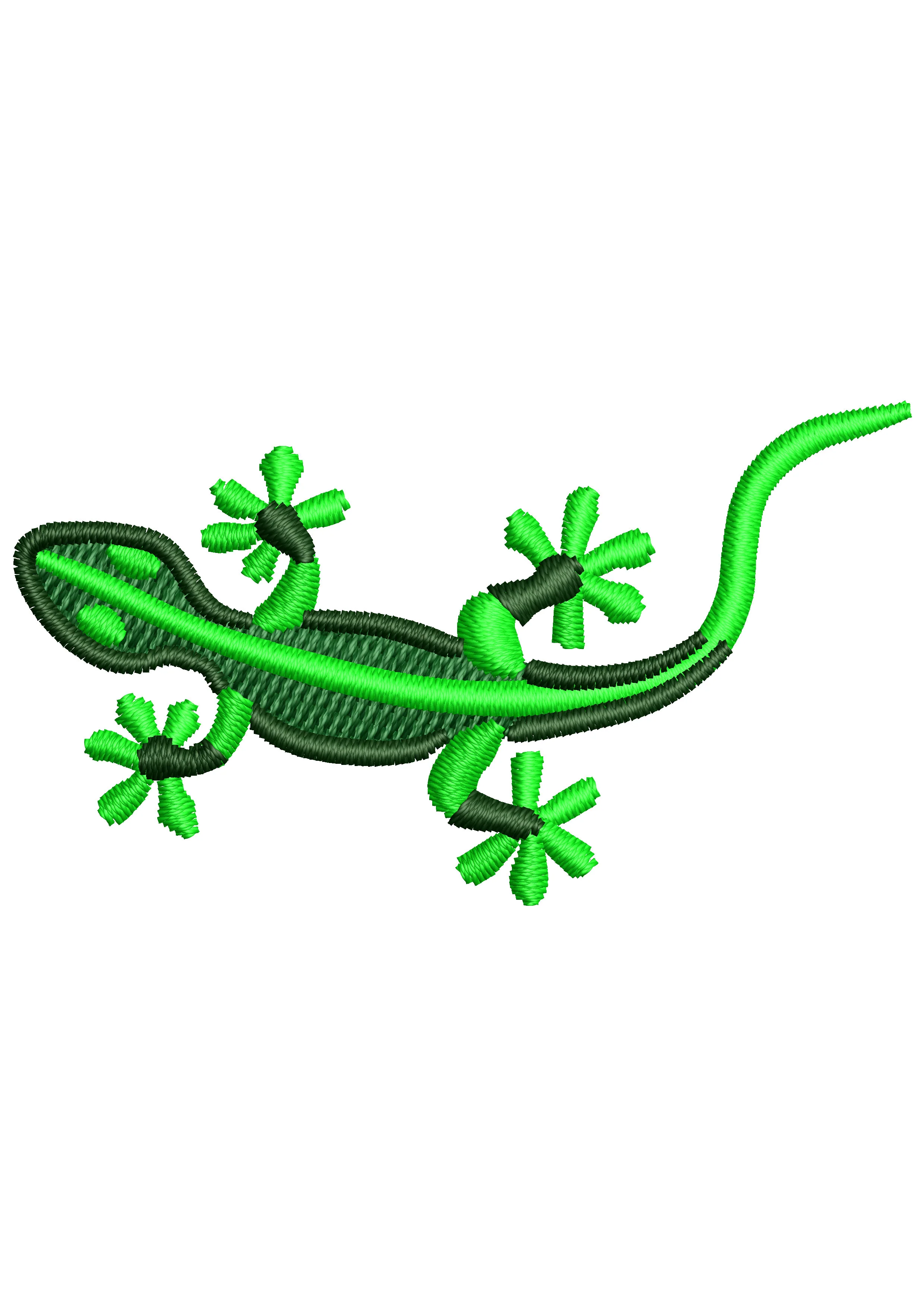 Dark Lizard Embroidery Design
