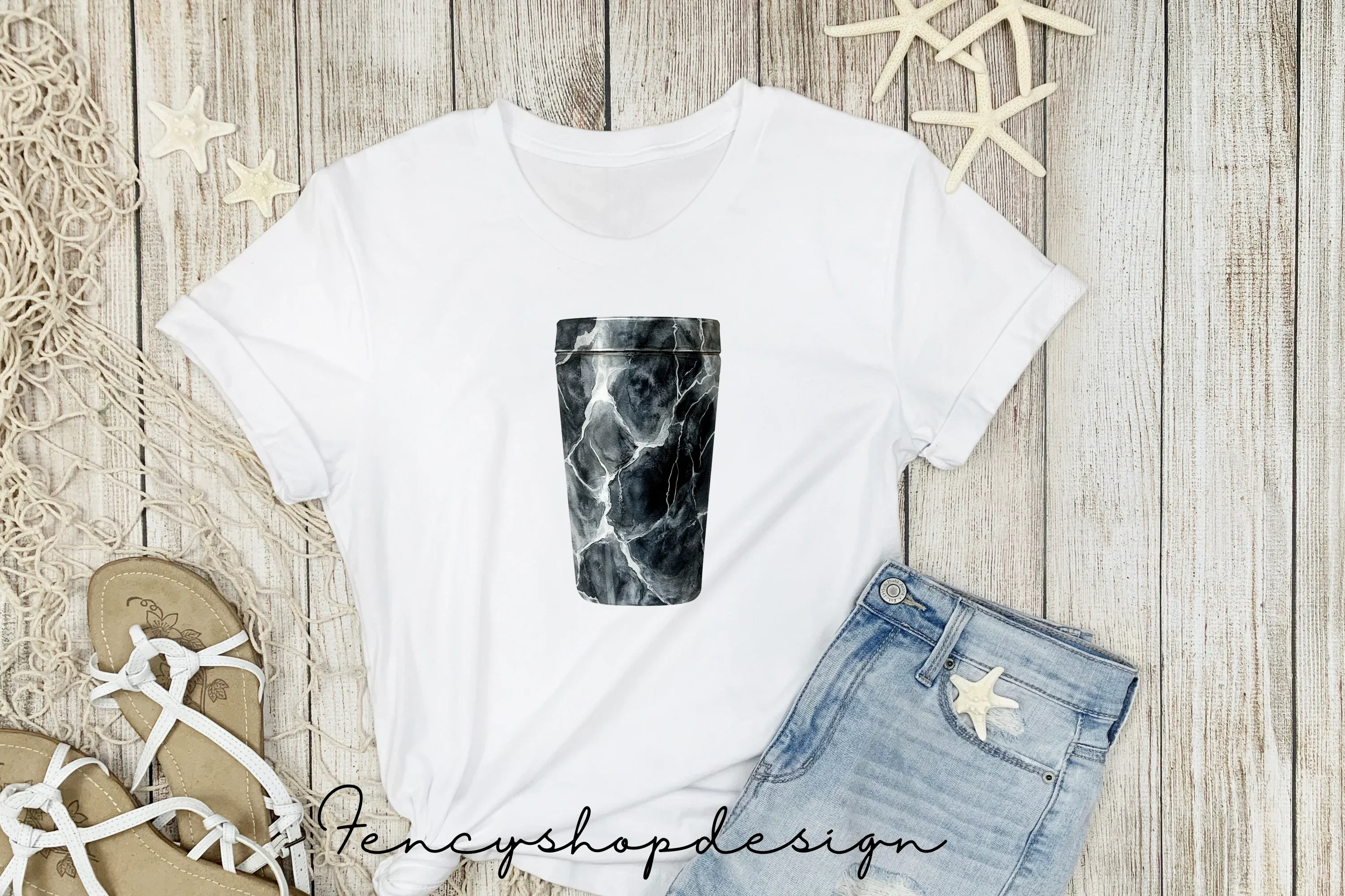 Dark Marble Tumbler Designs Clipart Bundle - Image 5