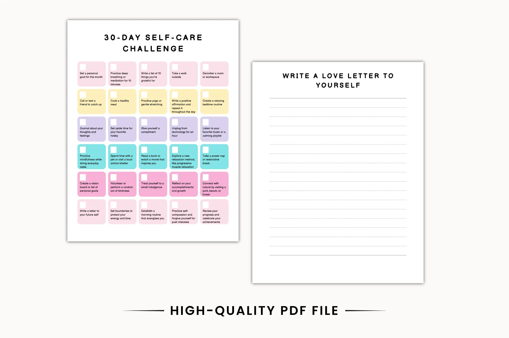 Day Self-Care Wellness Challenge Planner - Image 2