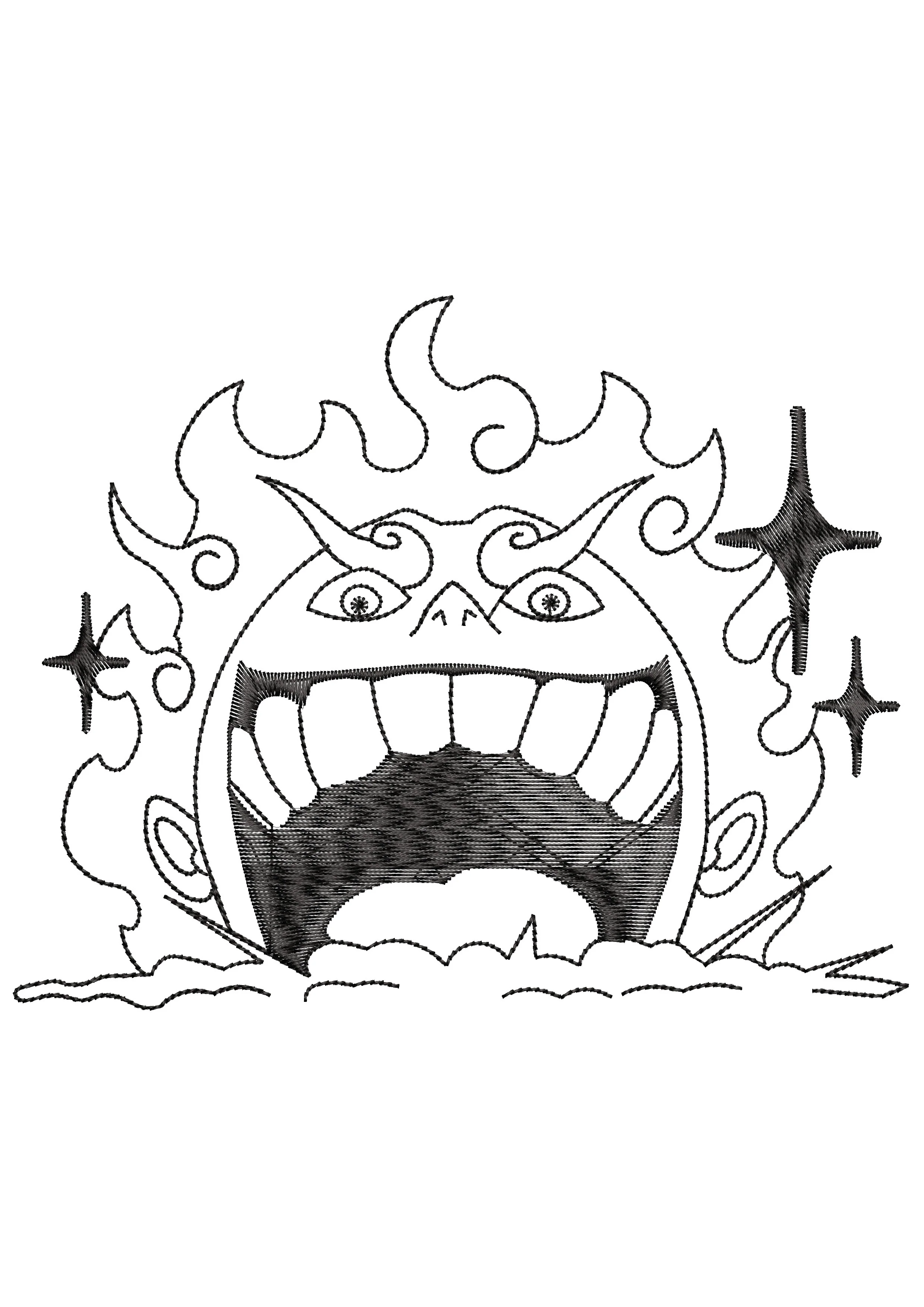 Dead Pumpkin Embroidery Design