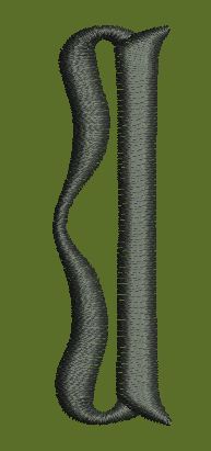 Decorative Bracket Serif Punctuation Embroidery Design