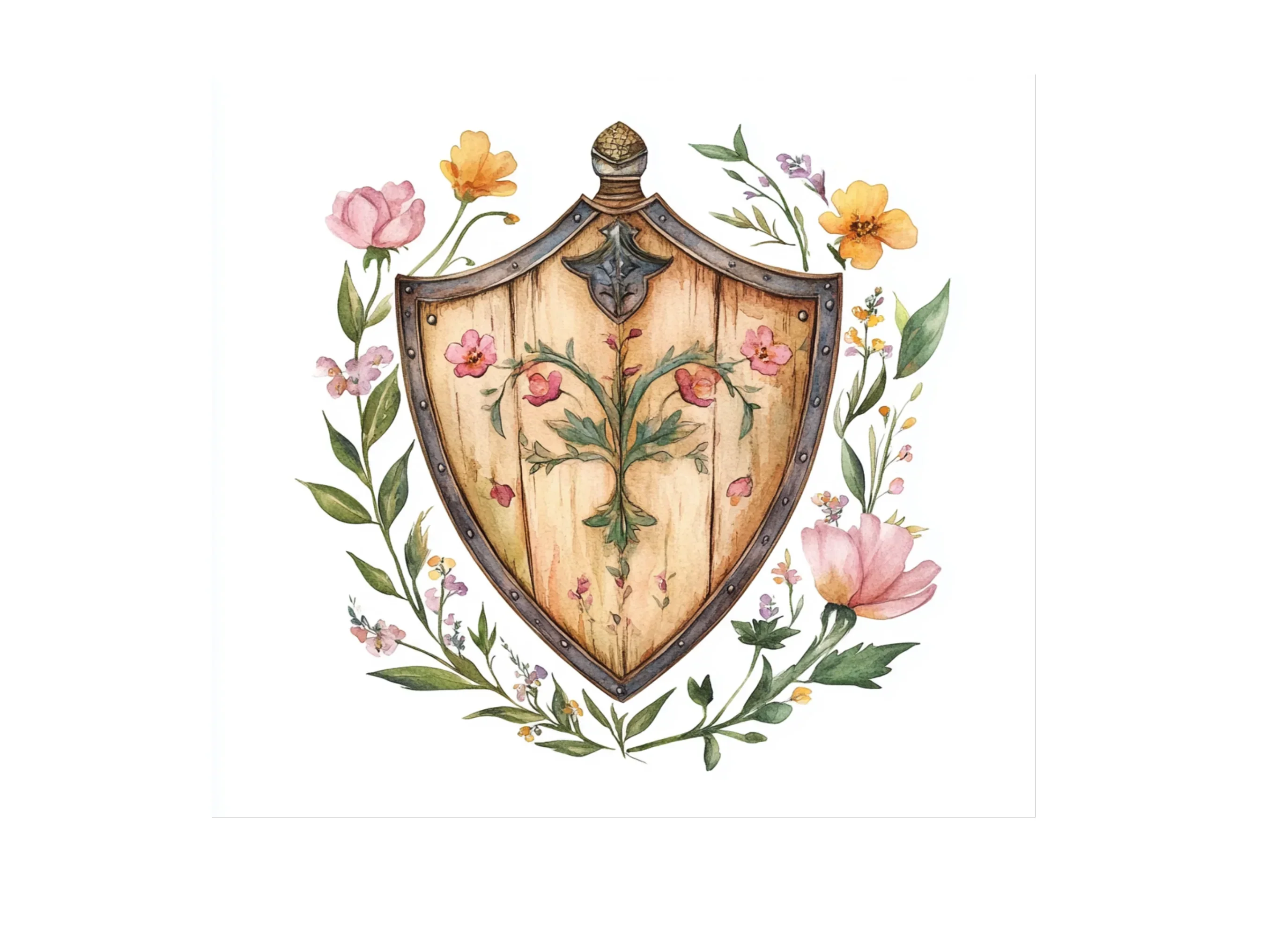 Decorative Floral Shields Clipart Bundle - Image 2
