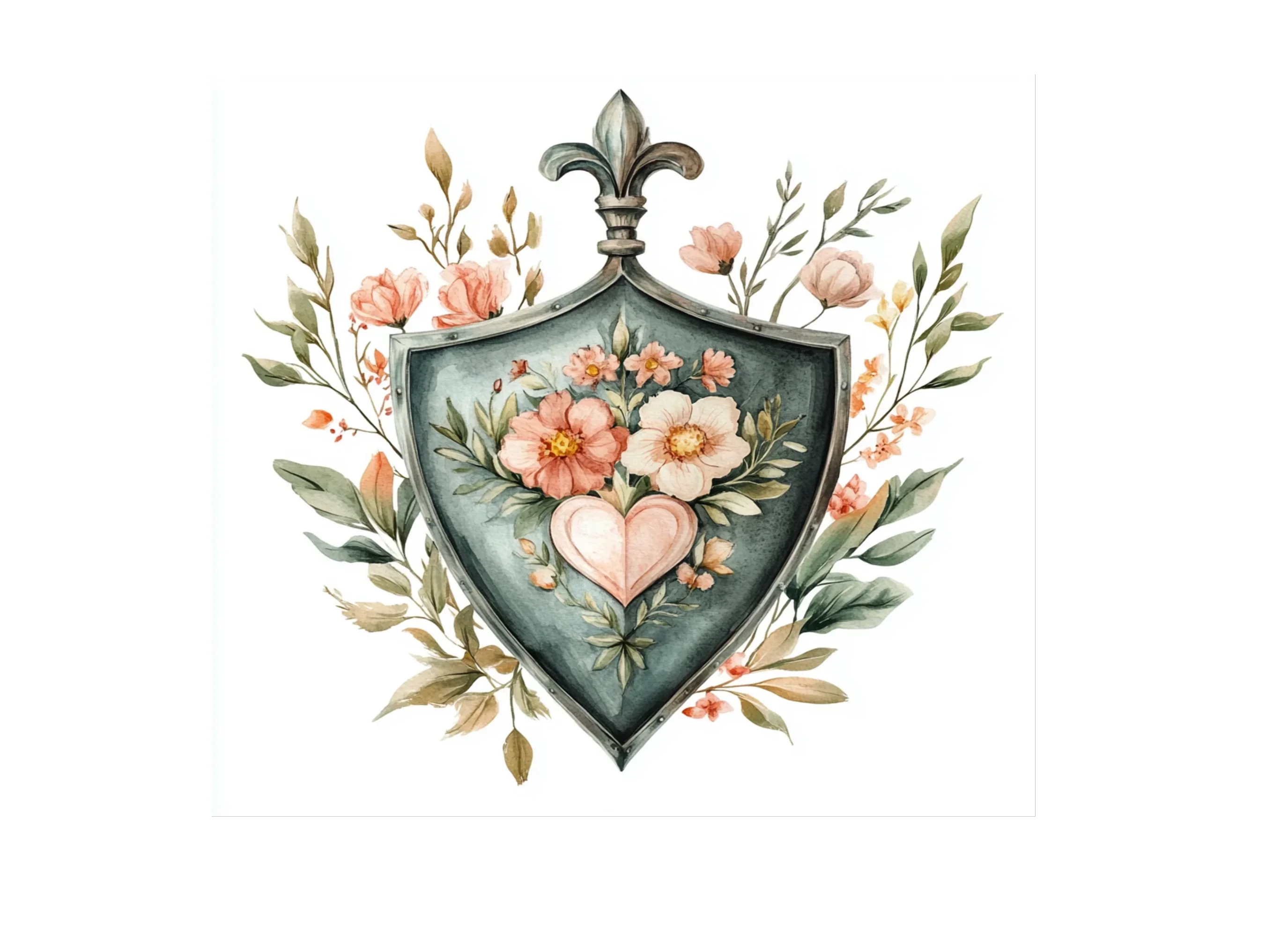 Decorative Floral Shields Clipart Bundle - Image 3