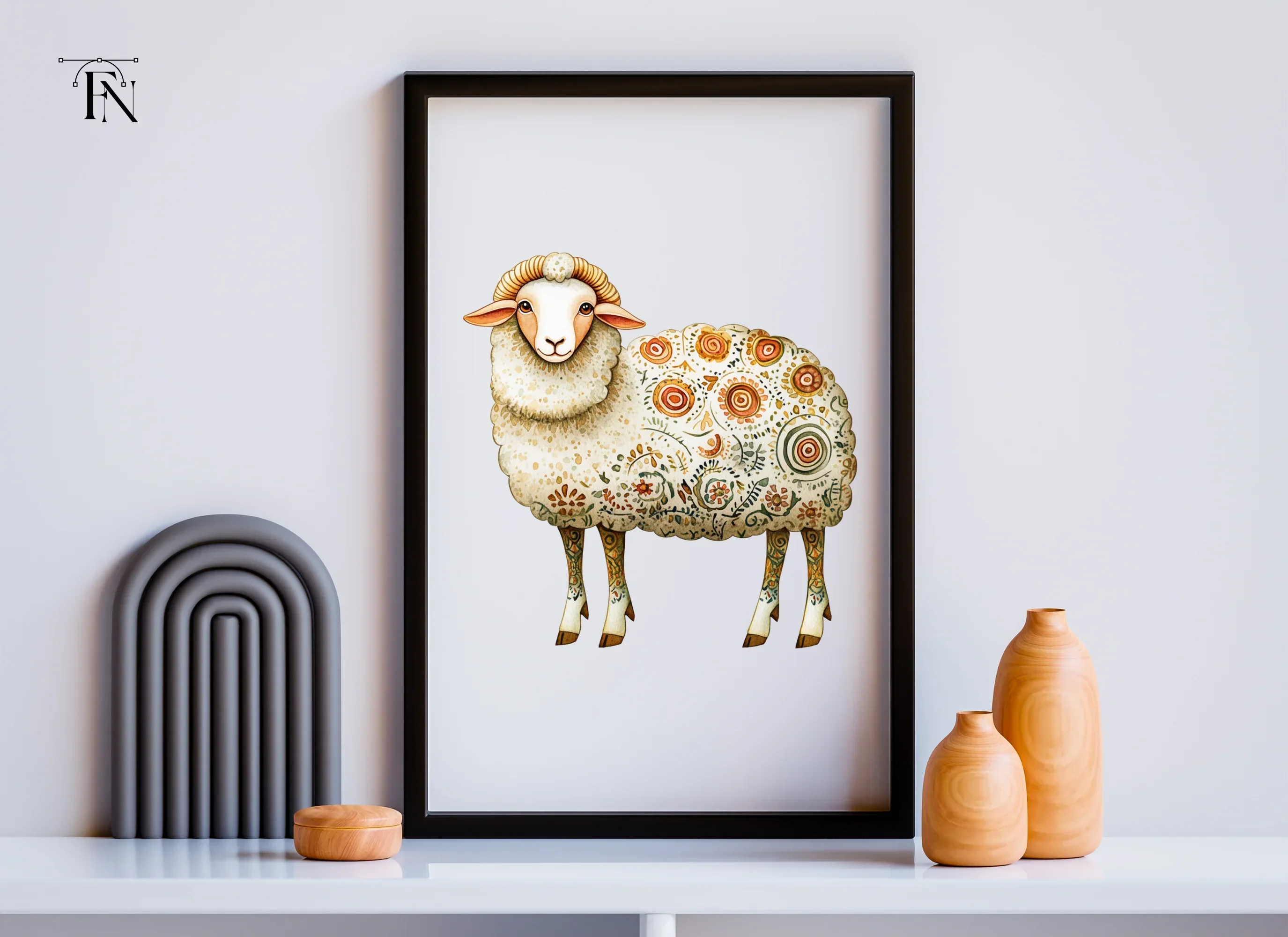 Decorative Sheep Clipart Bundle - Image 4