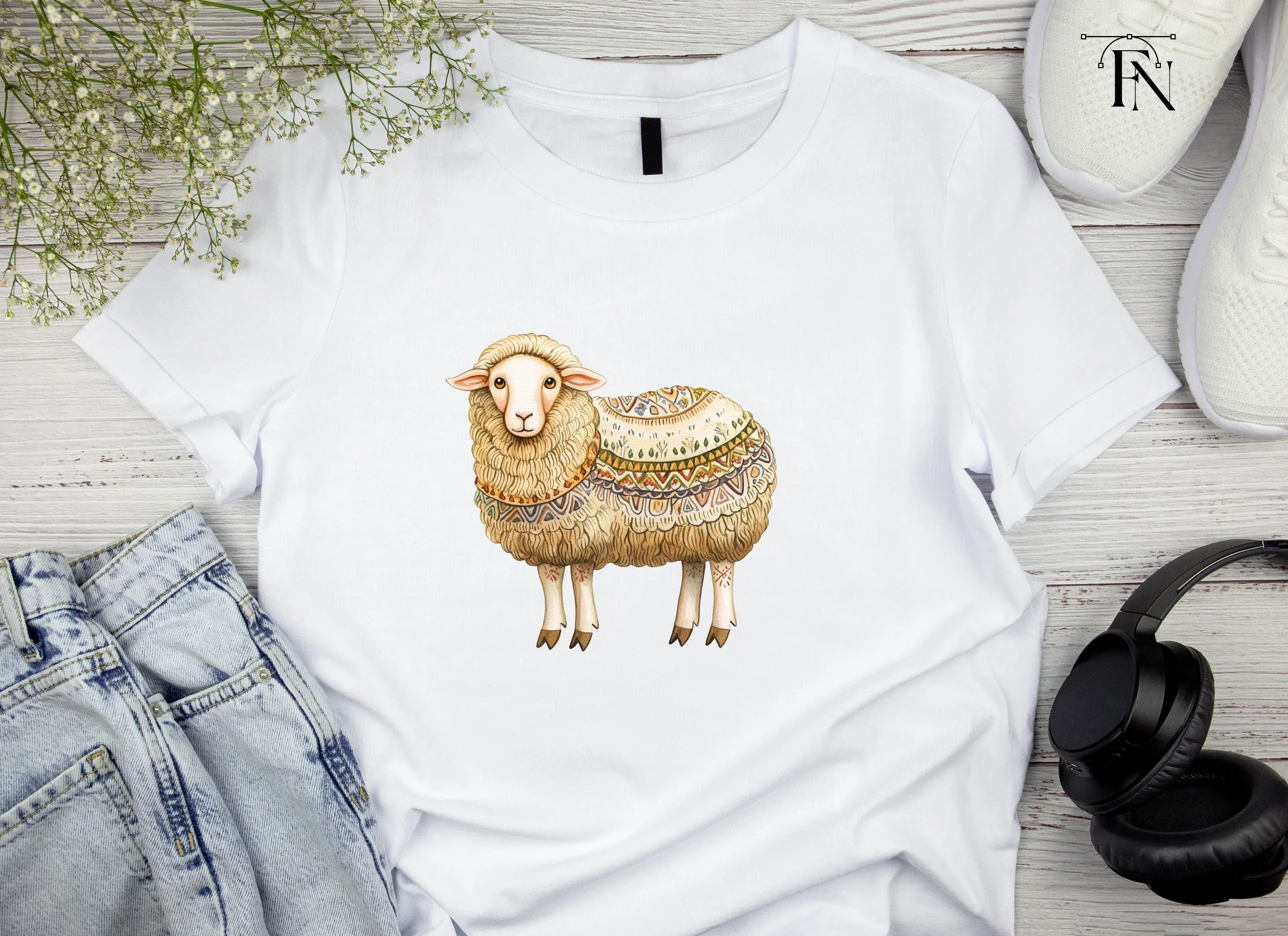 Decorative Sheep Clipart Bundle - Image 5