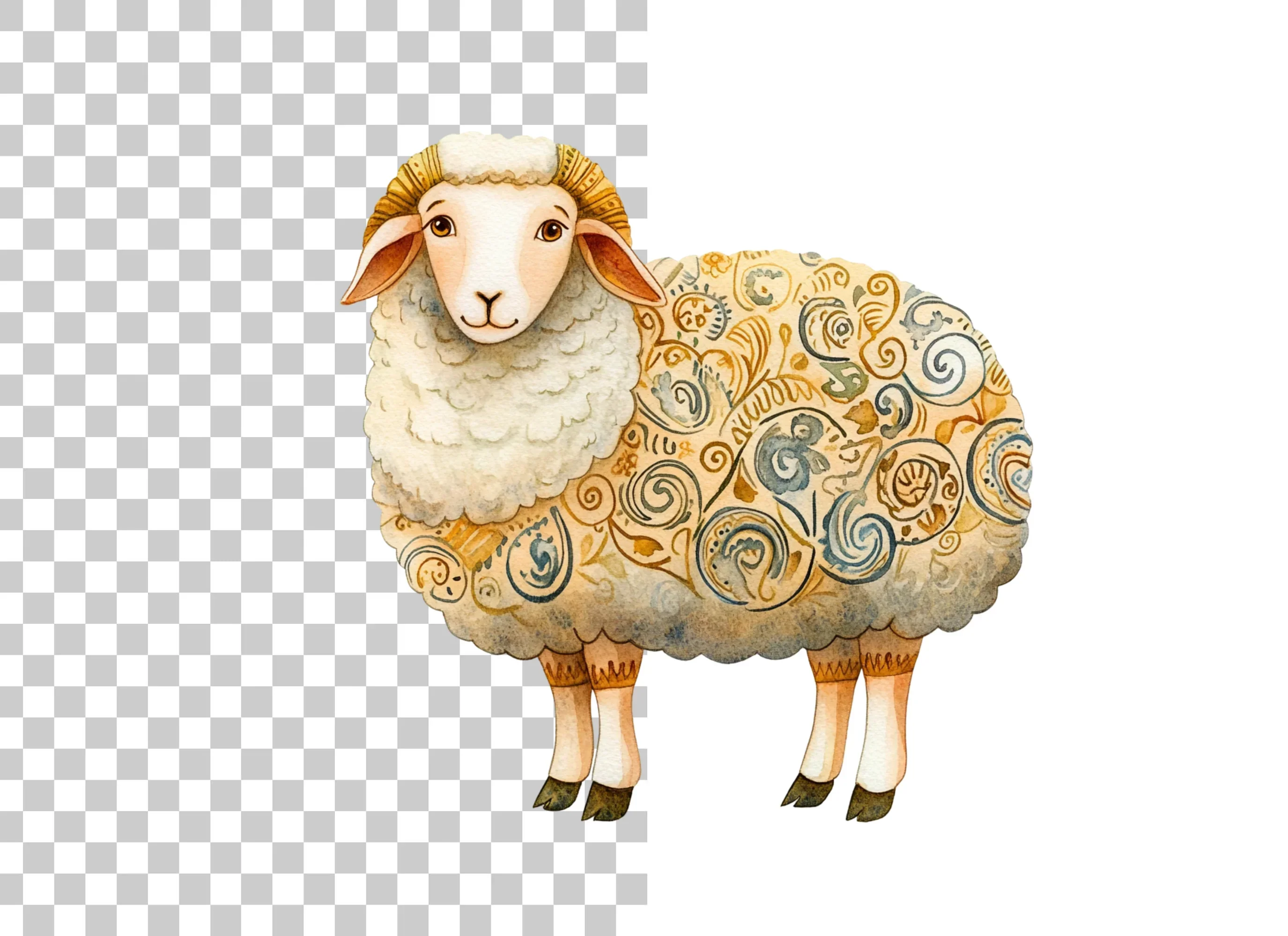 Decorative Sheep Clipart Bundle - Image 6